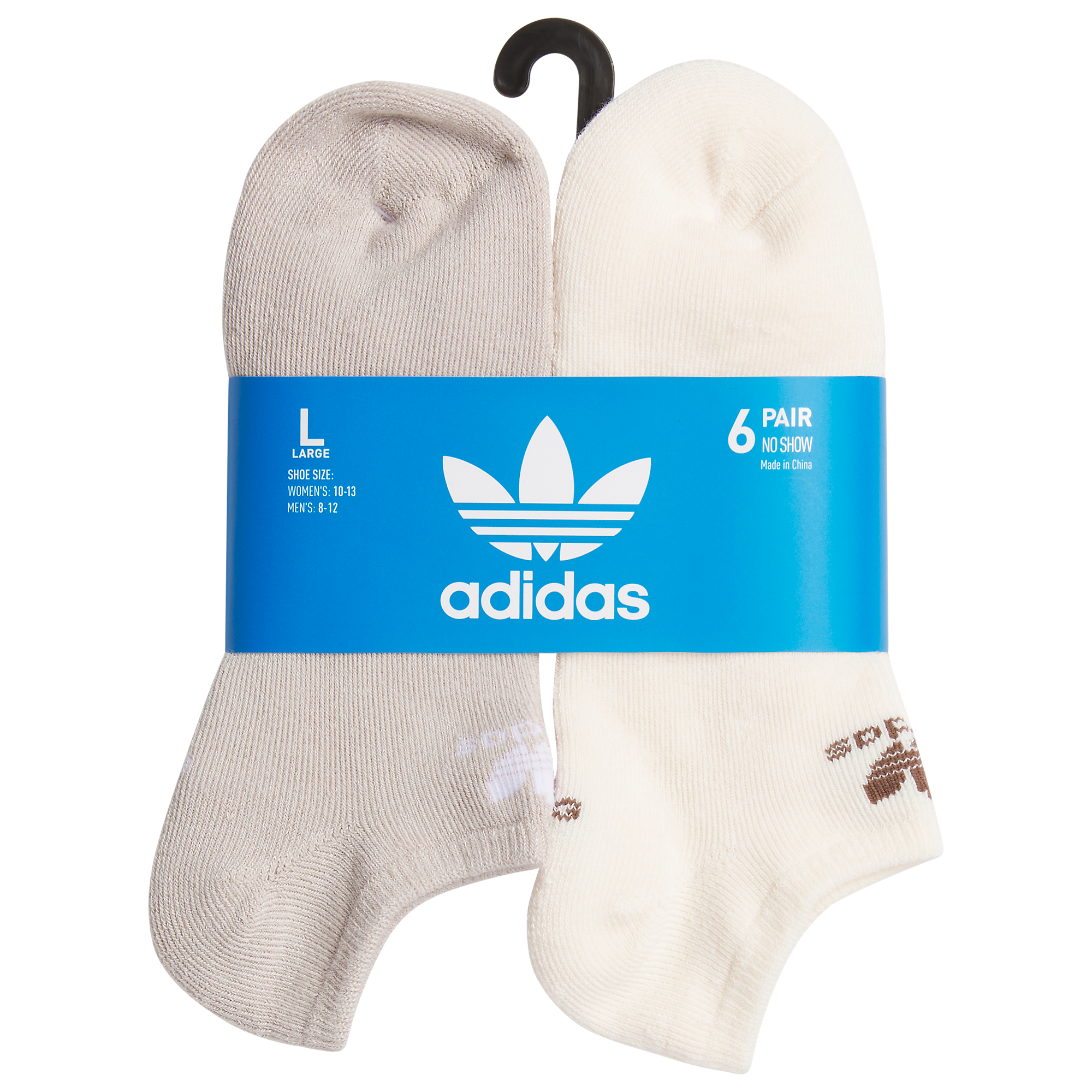 adidas Trefoil No-Show Socks (6 Pairs)-Multi-Color