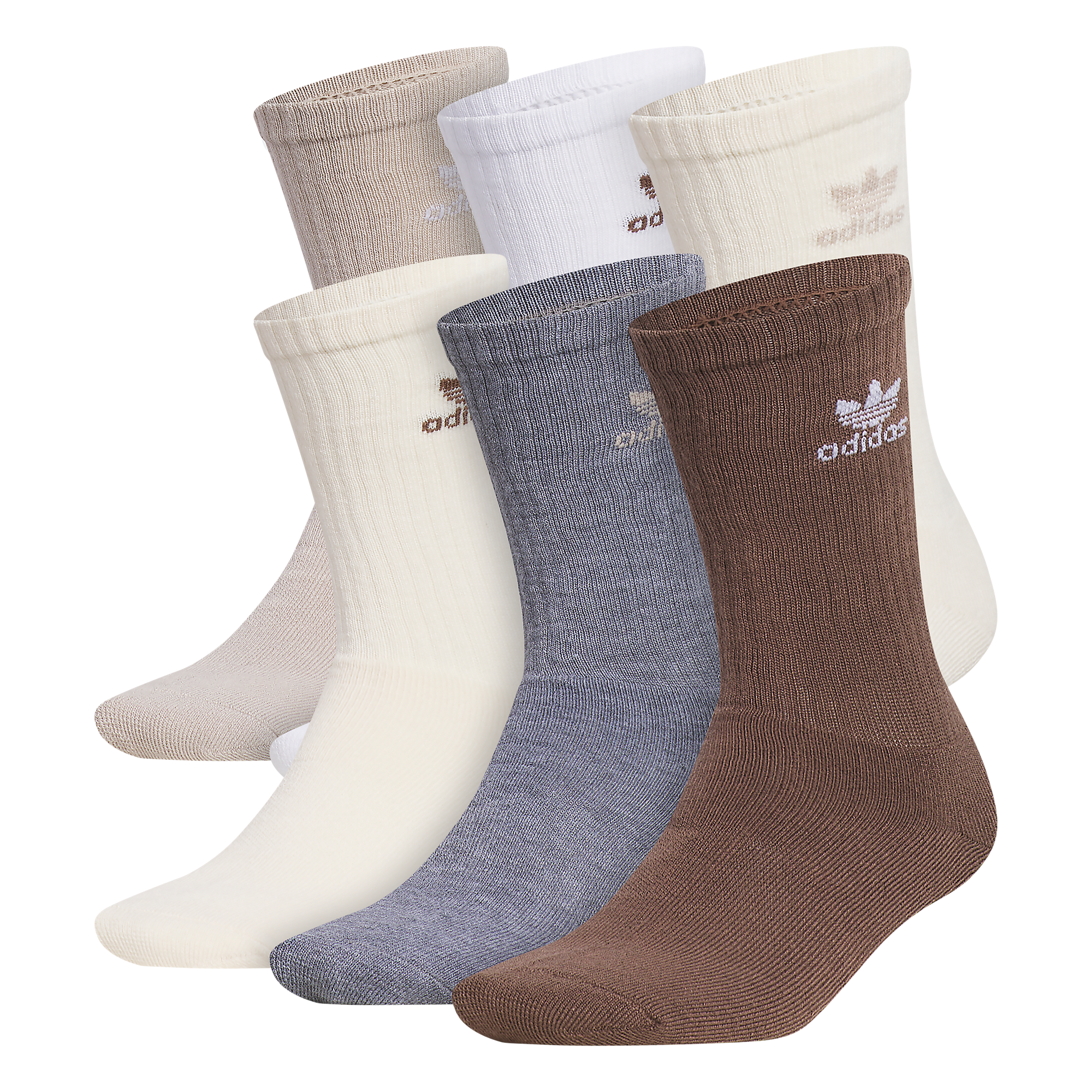 adidas Men's Trefoil Crew Socks-6PK