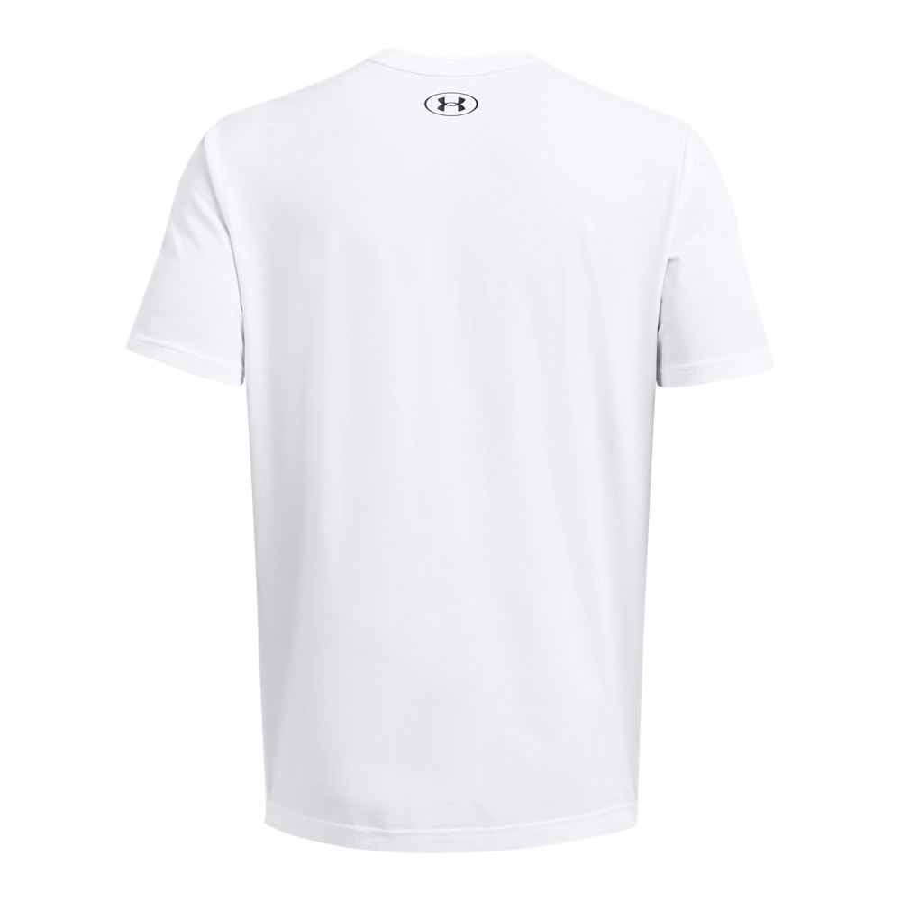 Under Armour Men's Project Rock Payoff Tee - White - WHITE/BLACK Thumbnail View 4