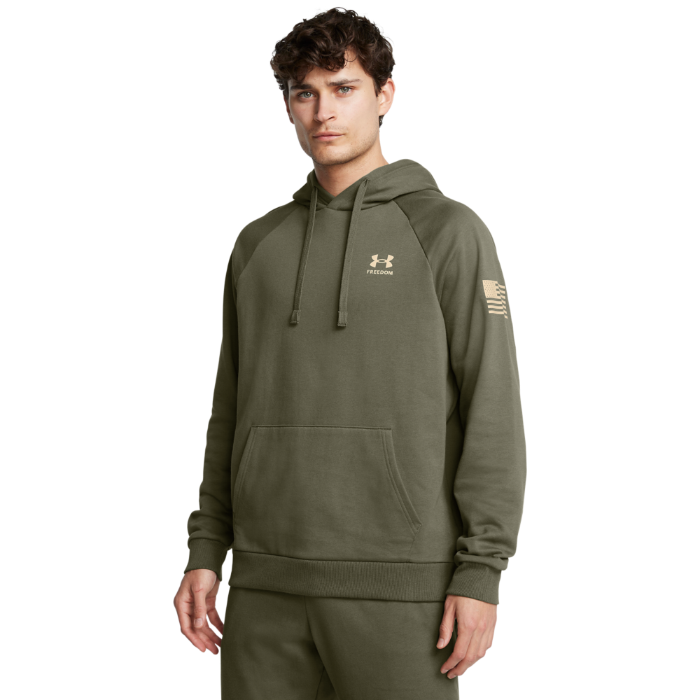 Under Armour Men's Freedom Flag Pullover Hoodie - GREEN/TAN Thumbnail View 1