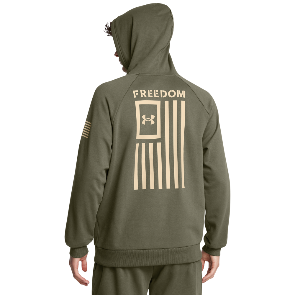 Under Armour Men's Freedom Flag Pullover Hoodie - GREEN/TAN Thumbnail View 2
