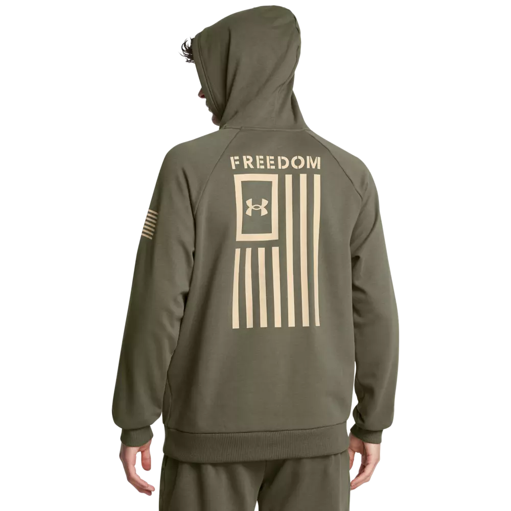 Under Armour Men's Freedom Flag Pullover Hoodie - GREEN/TAN
