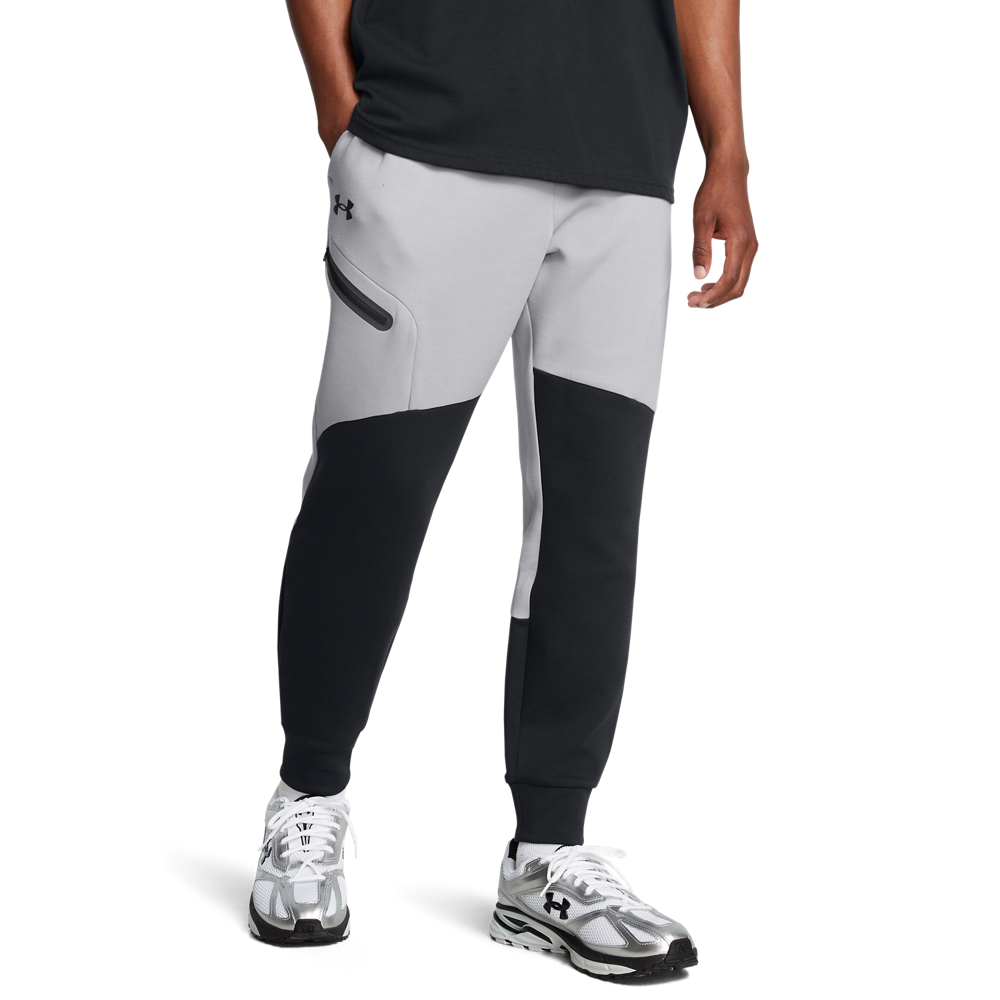 Under Armour Men's Unstoppable Fleece Joggers - BLACK/GREY Thumbnail View 1