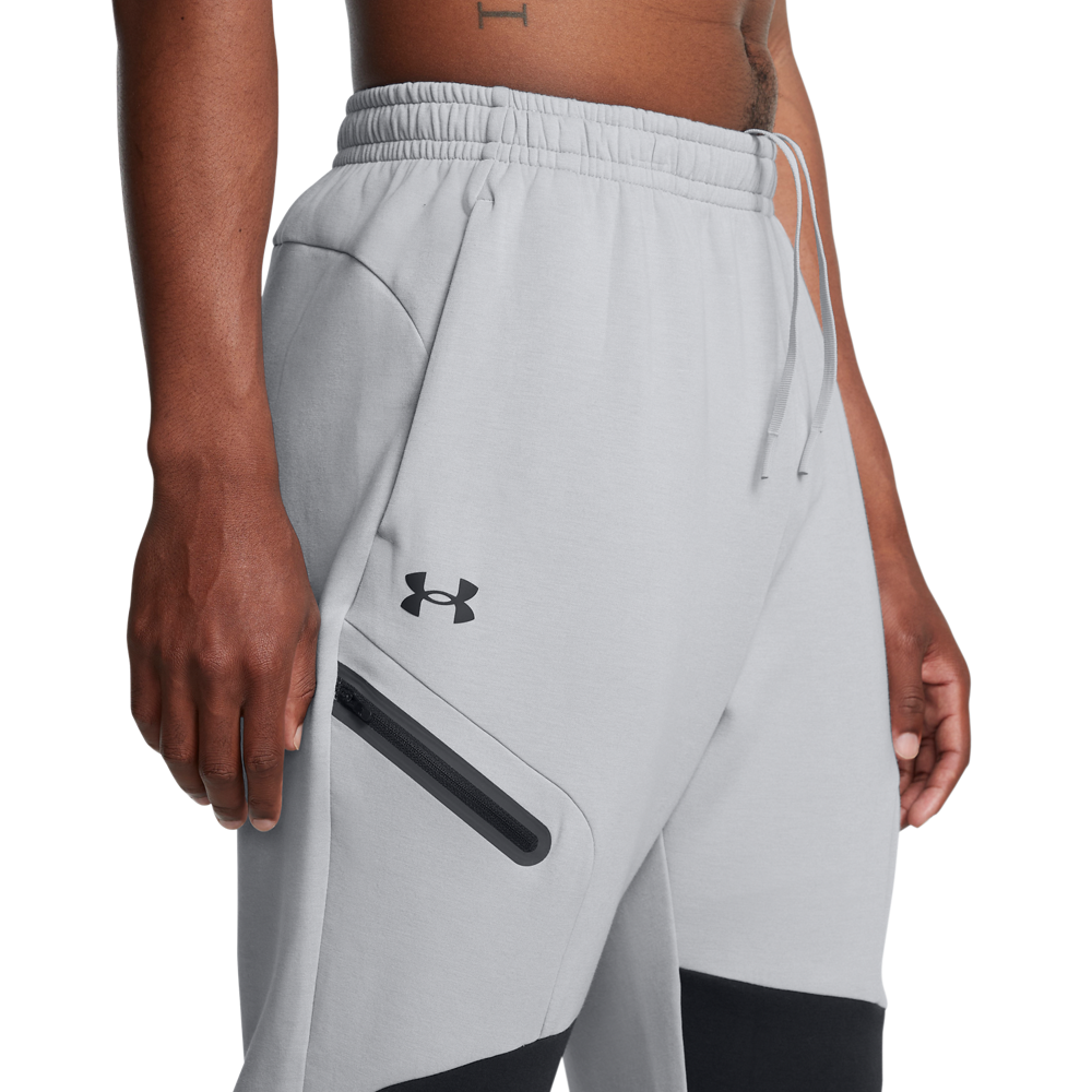 Under Armour Men's Unstoppable Fleece Joggers - BLACK/GREY Thumbnail View 3