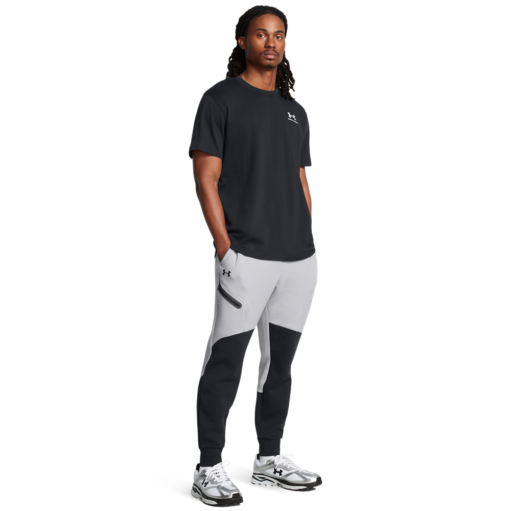 Under Armour Men's Unstoppable Fleece Joggers - BLACK/GREY Thumbnail View 4