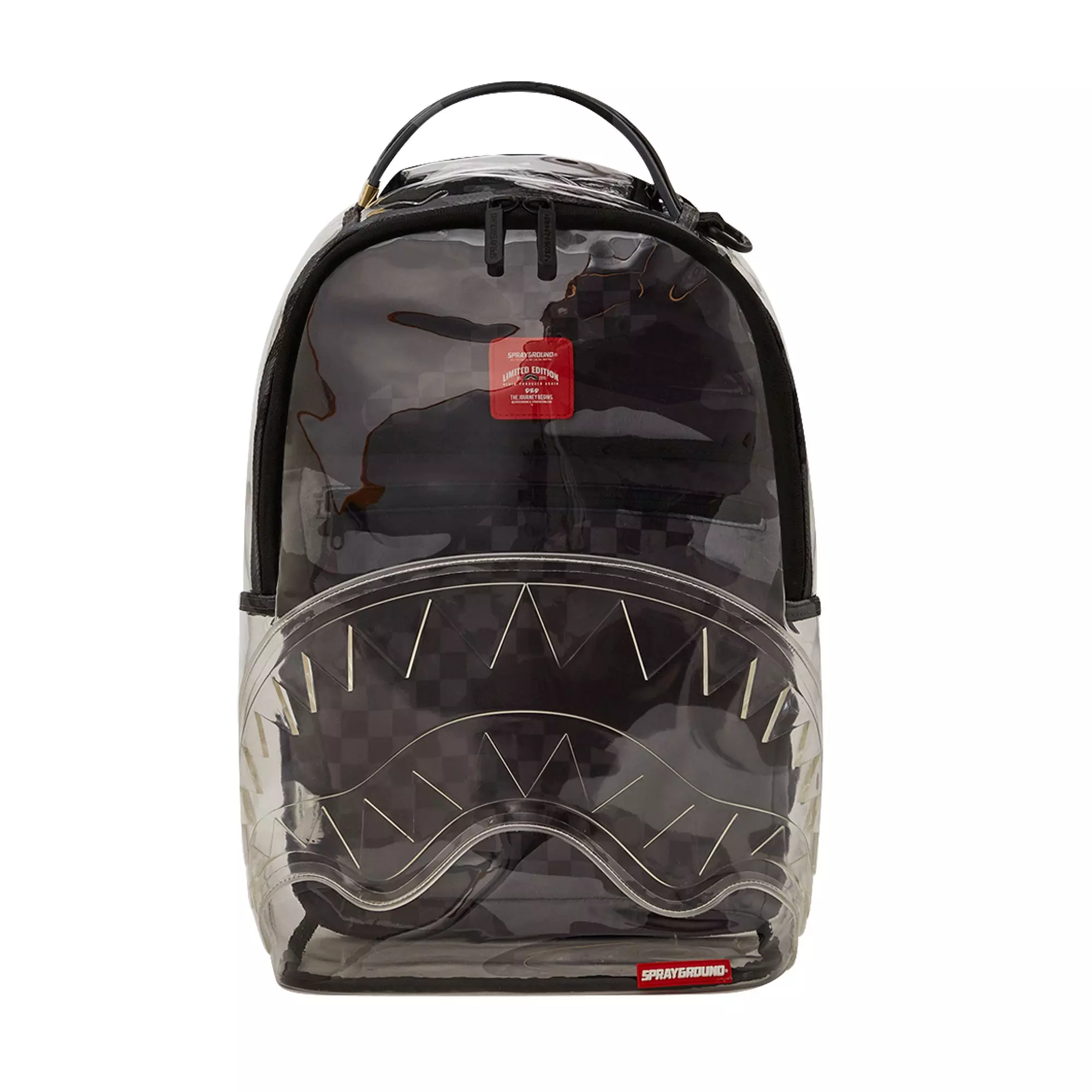 Sprayground Check Clear Backpack - Black - Black