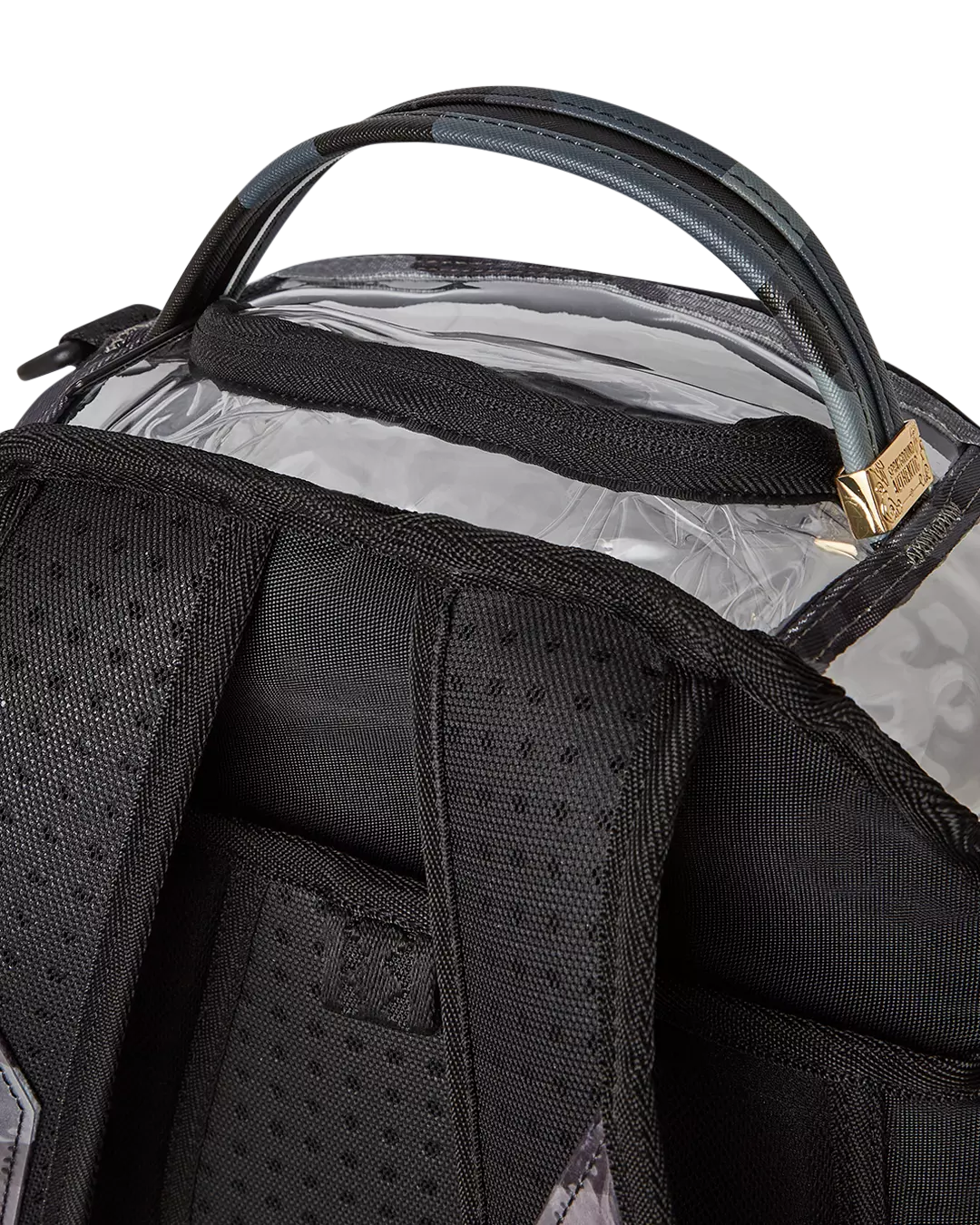 CLEAR GREY CHECK CLR BACKPACK