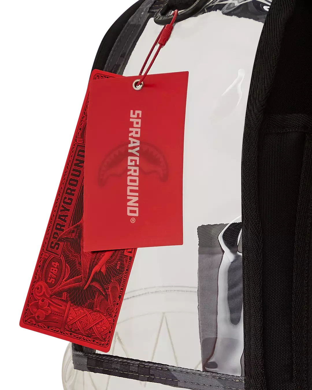 CLEAR GREY CHECK CLR BACKPACK