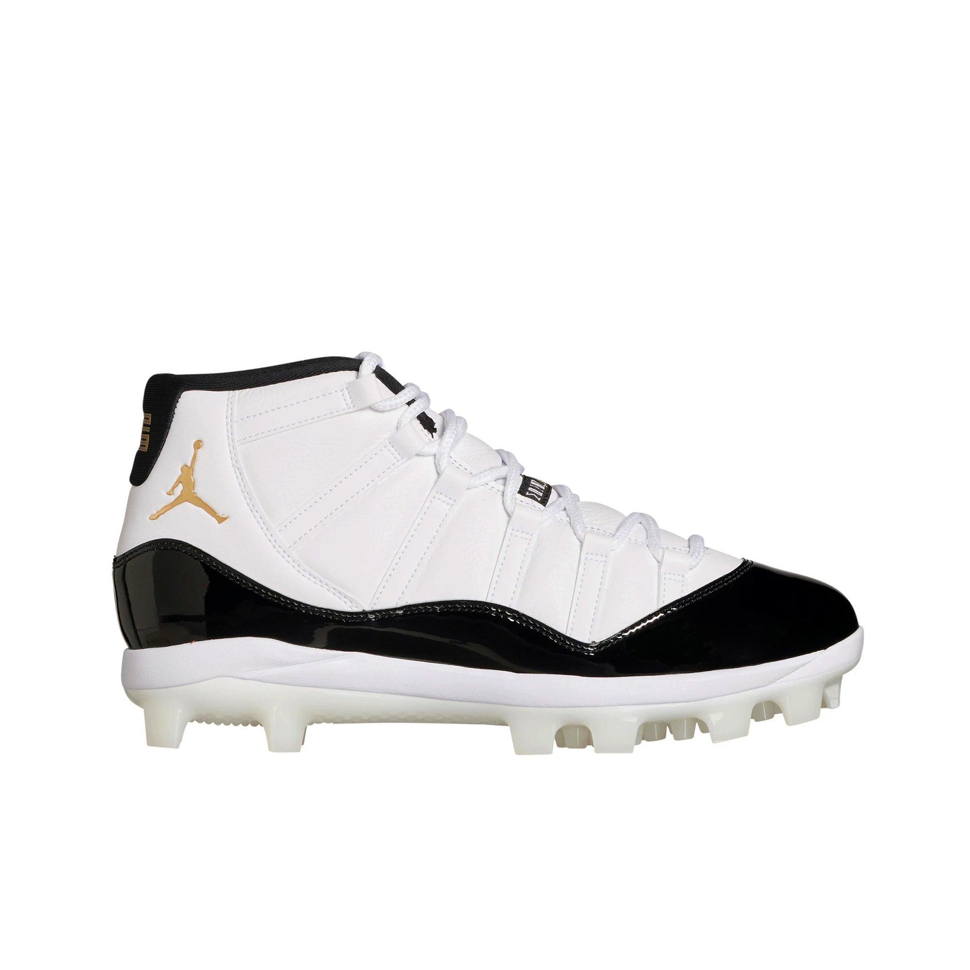 Jordan 11 Retro MCS "White/Metallic Gold/Black" Men's Baseball Cleat - WHITE/BLACK/GOLD Thumbnail View 1