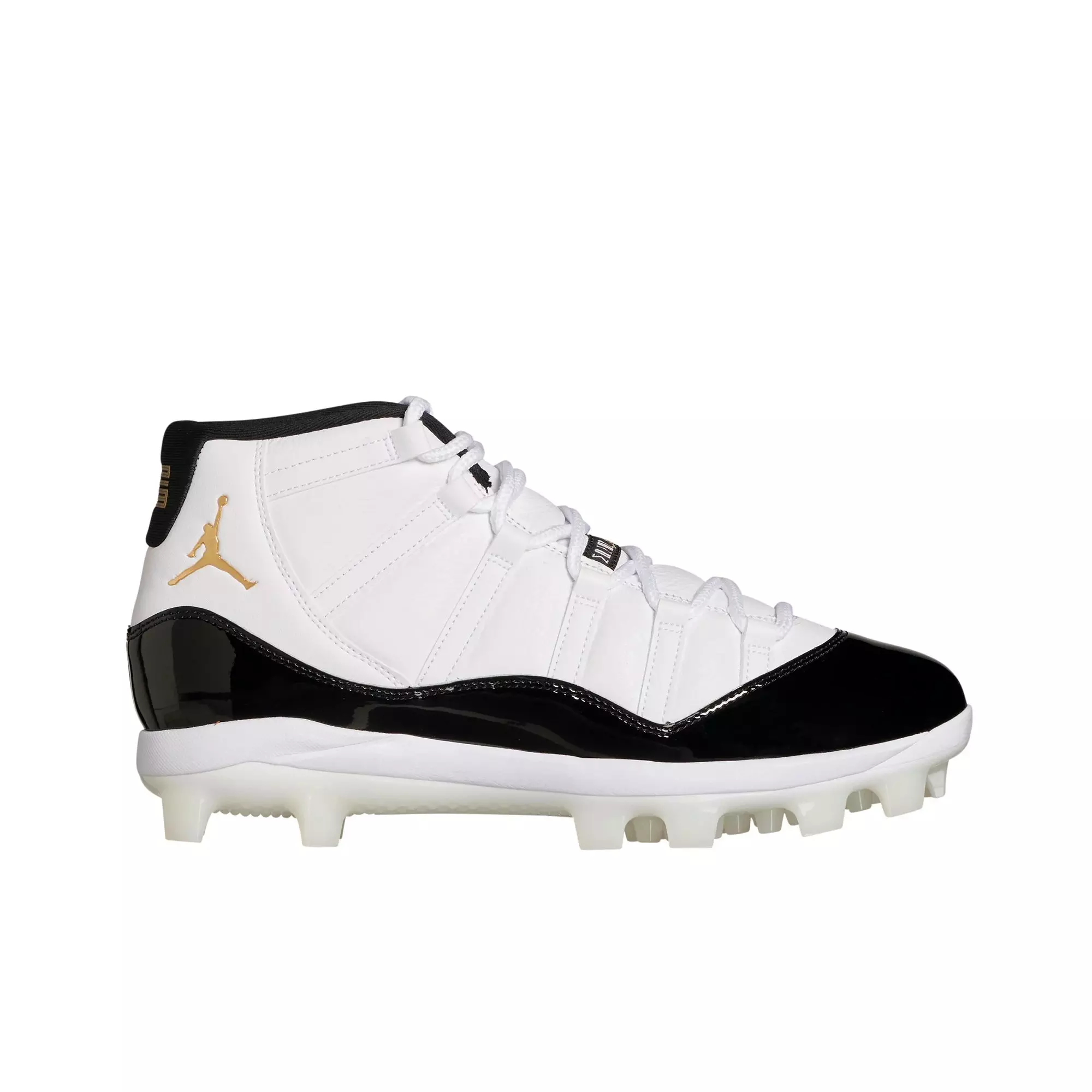 Jordan 11 Retro MCS "White/Metallic Gold/Black" Men's Baseball Cleat - WHITE/BLACK/GOLD