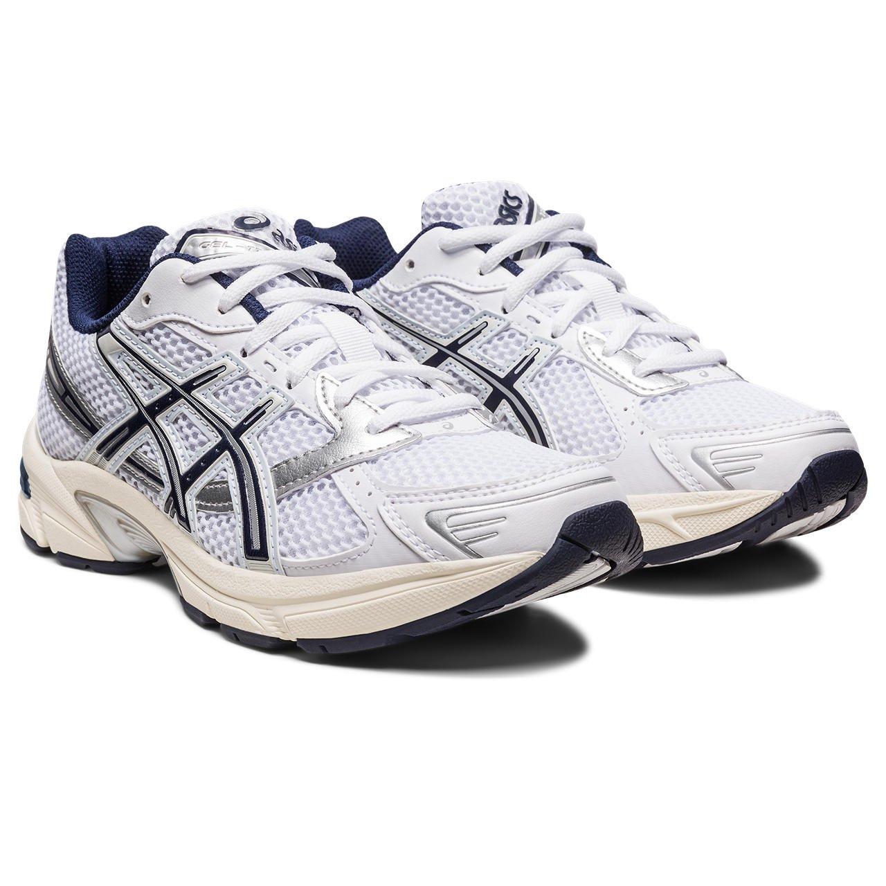 ASICS GEL-1130 "White/Midnight" Women's Shoe - WHITE/BLUE/SILVER Thumbnail View 4