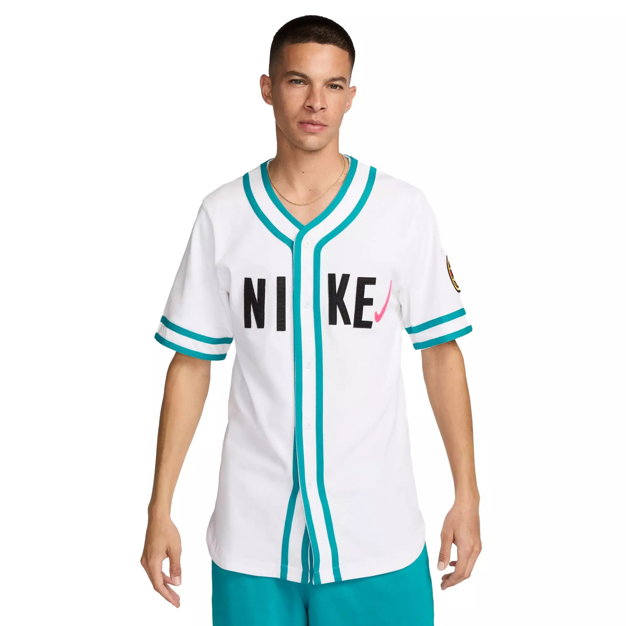 Nike Men's Sportswear Baseball Jersey - WHITE
