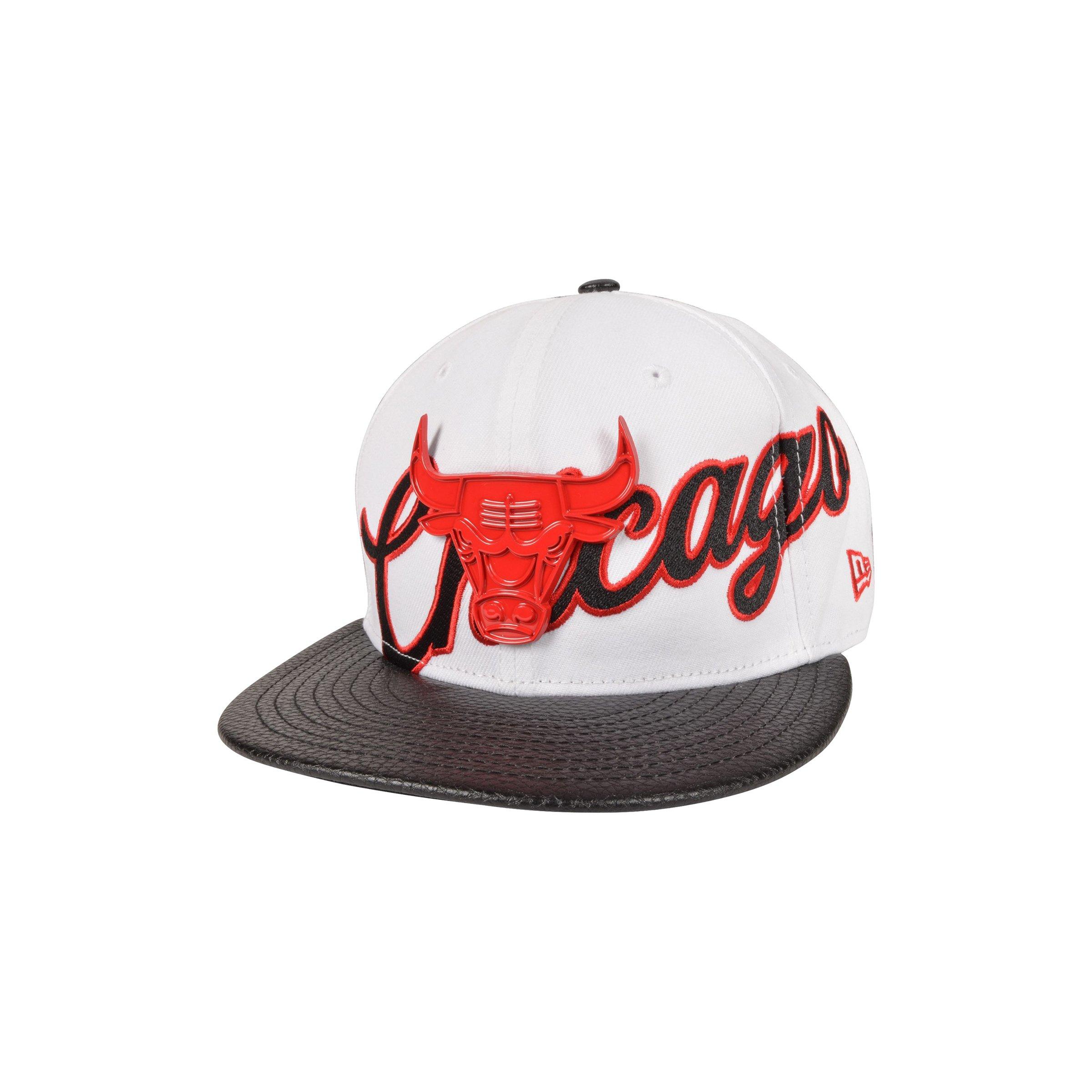New Era Chicago Bulls 9FIFTY Retro 12 "Taxi" Snapback Hat - White/Red - WHITE/RED Thumbnail View 1