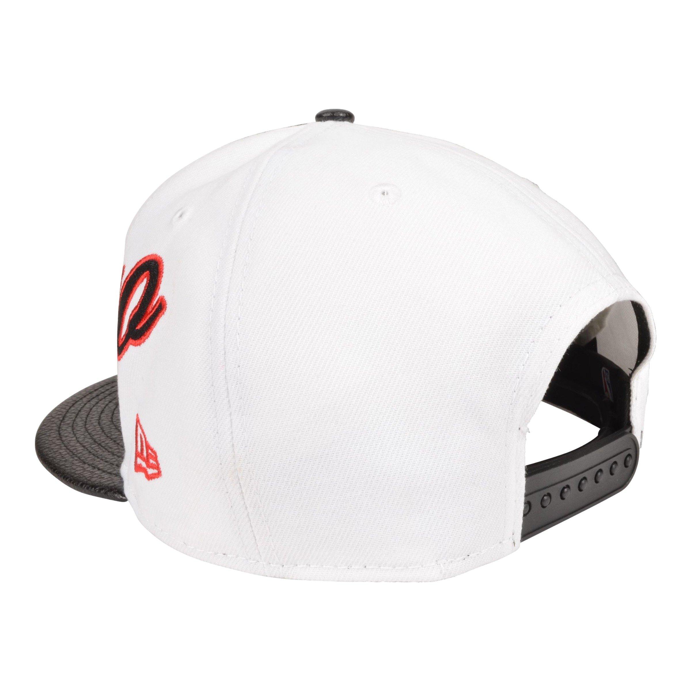 New Era Chicago Bulls 9FIFTY Retro 12 "Taxi" Snapback Hat - White/Red - WHITE/RED Thumbnail View 3