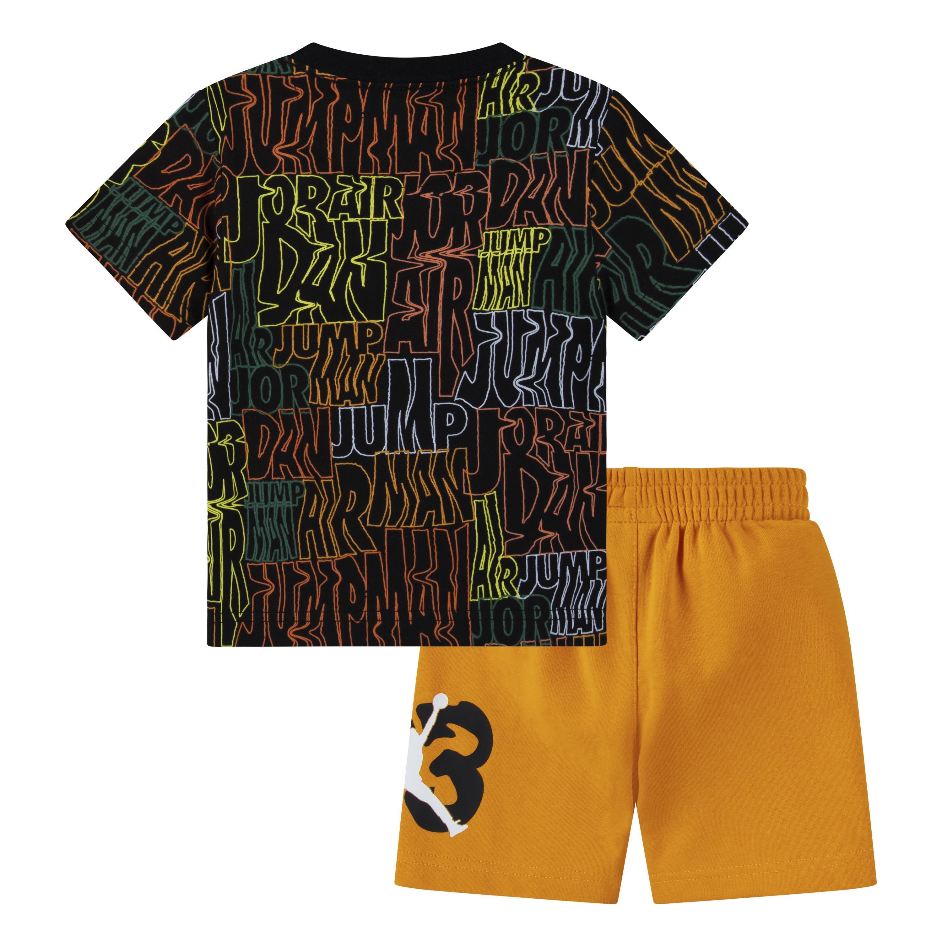 Jordan Fuel Up Short Toddler Boys' Black/Orange Set