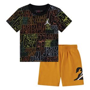 Jordan Toddler Boys' Fuel Up Short Set - Black/Orange