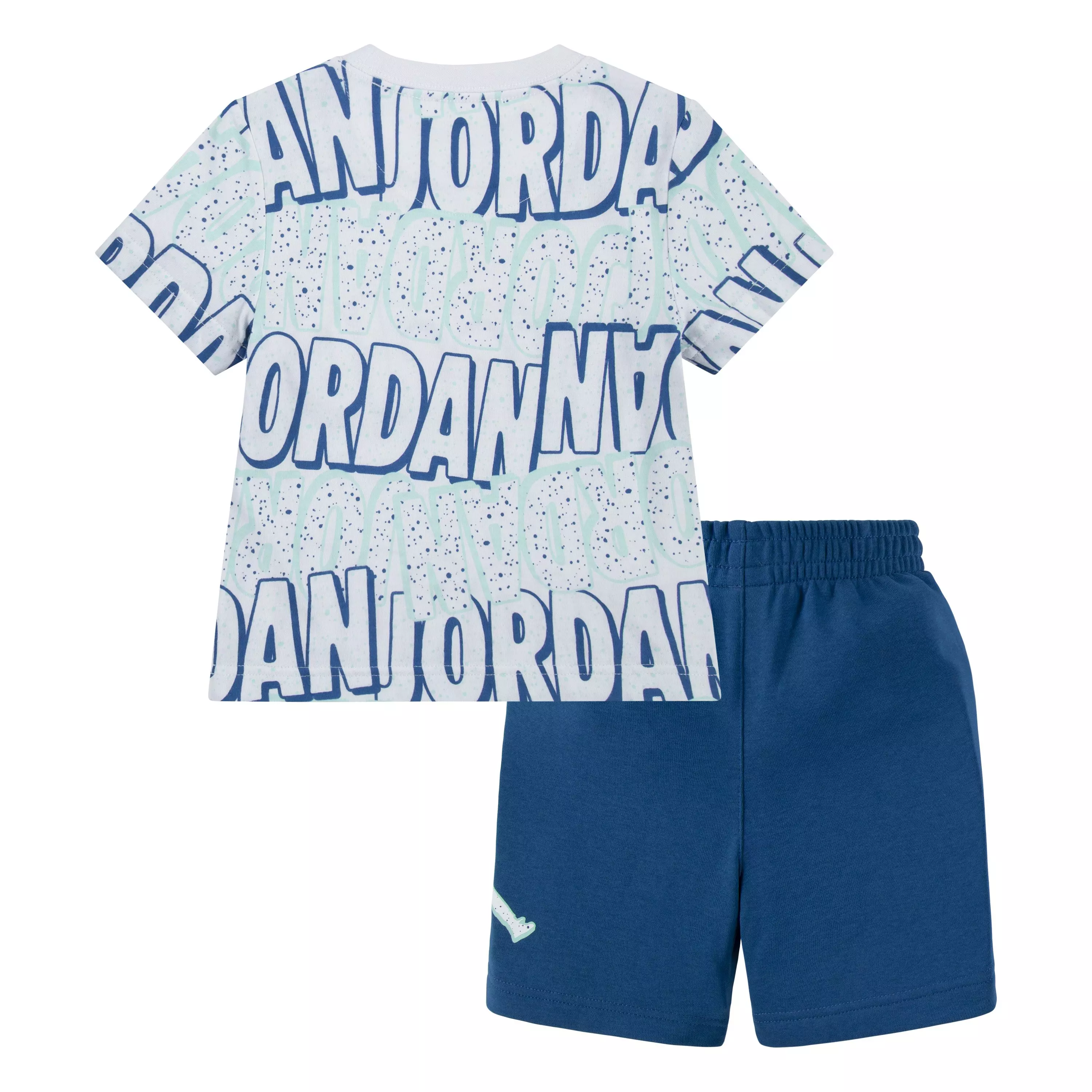 Jordan Toddler Boys' Printed Tee & Short Set - WHITE/BLUE