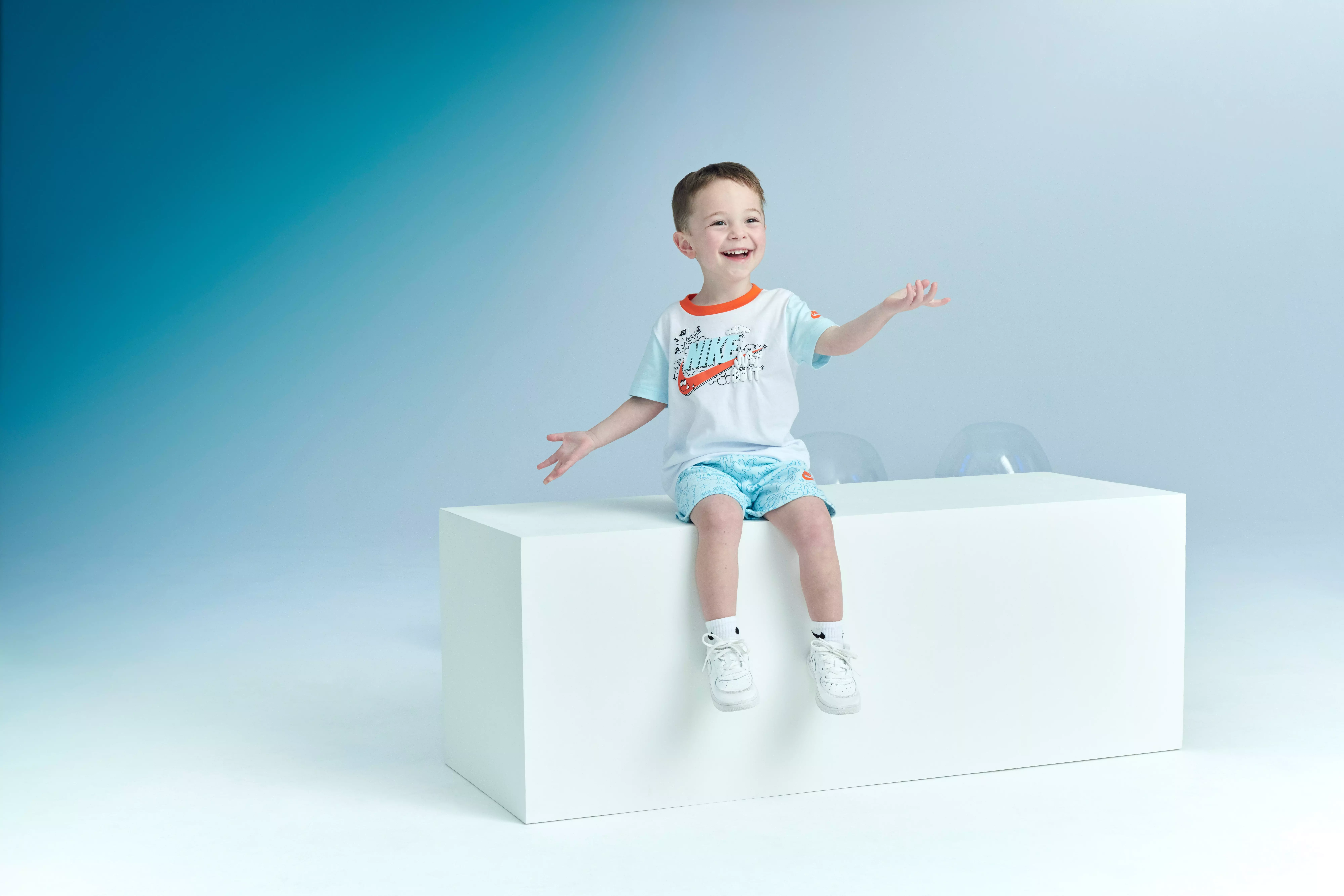 Nike Toddler Boys' Create Your Own Adventure Short Set - LT BLUE