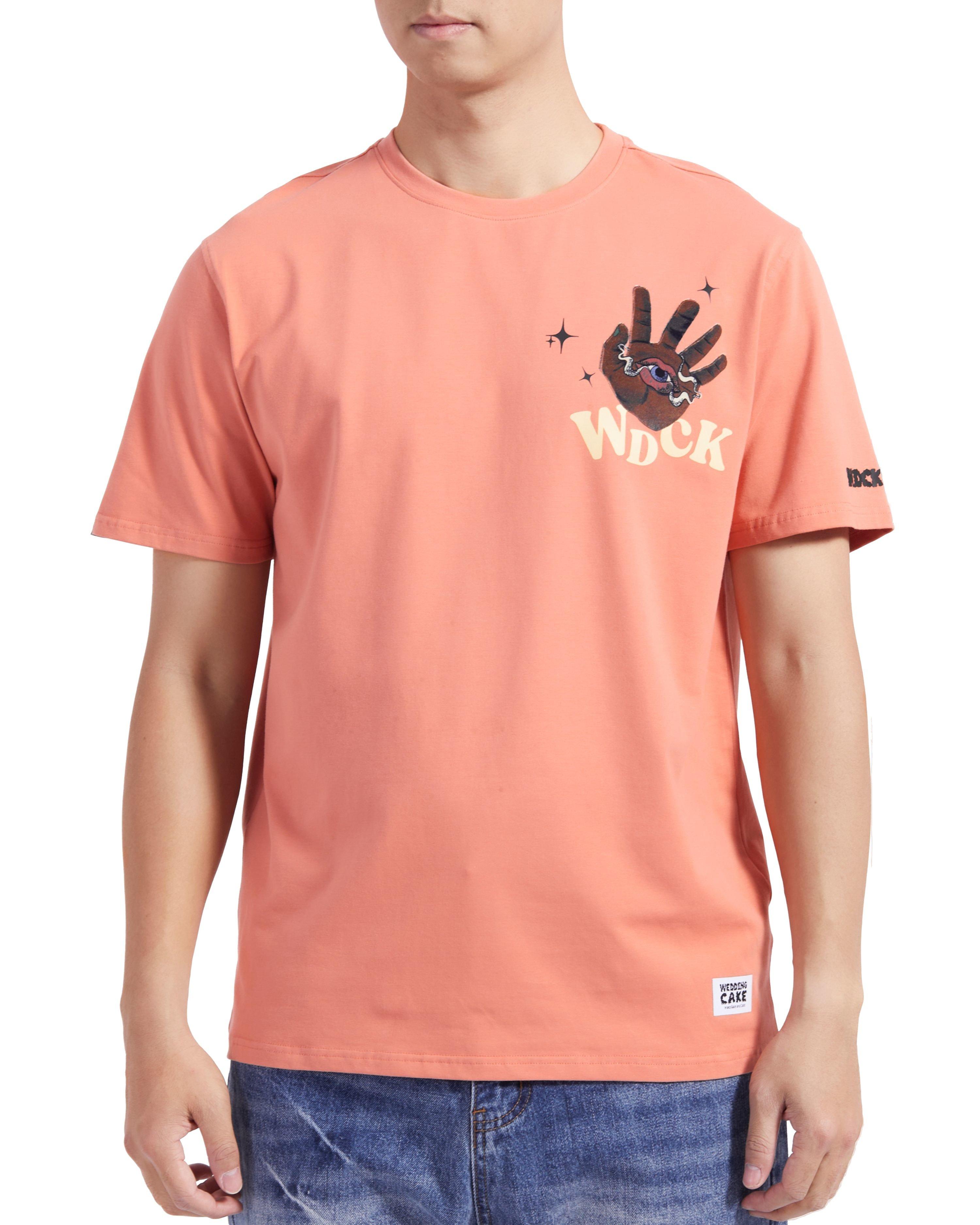Wedding Cake Men's Put Your Hands Up Tee - SALMON Thumbnail View 1