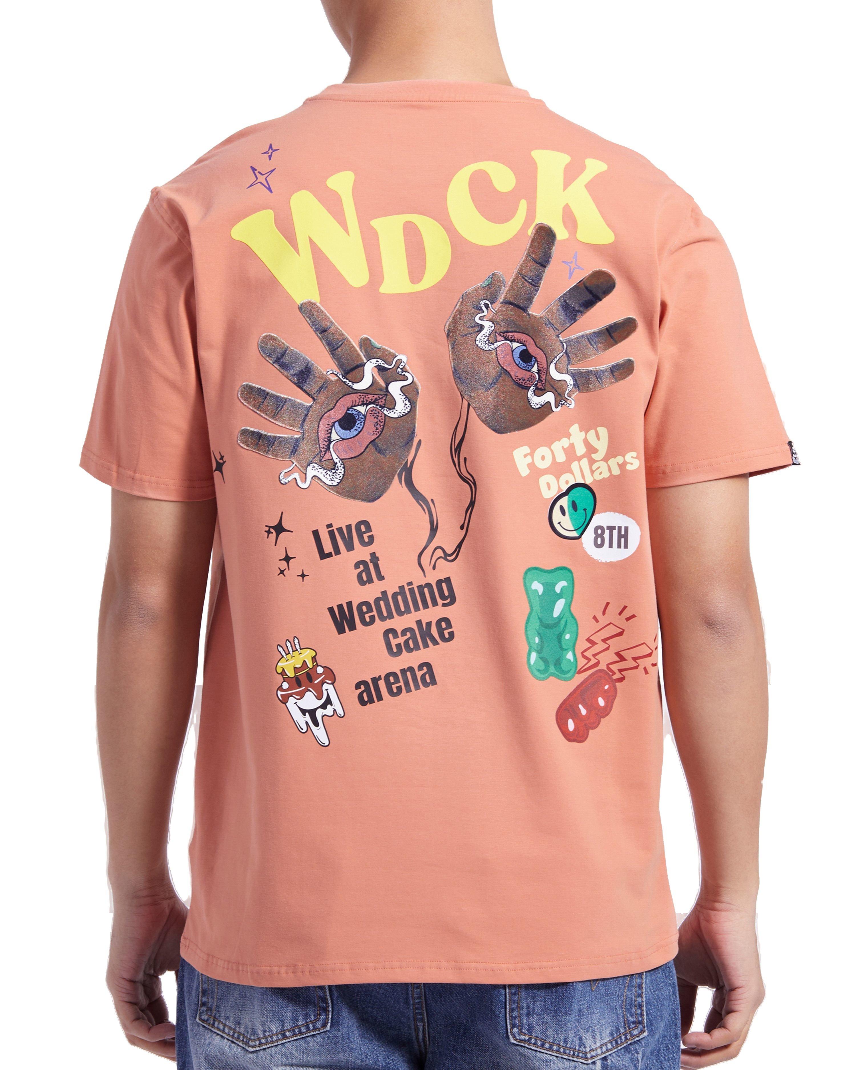 Wedding Cake Men's Put Your Hands Up Tee - SALMON Thumbnail View 2