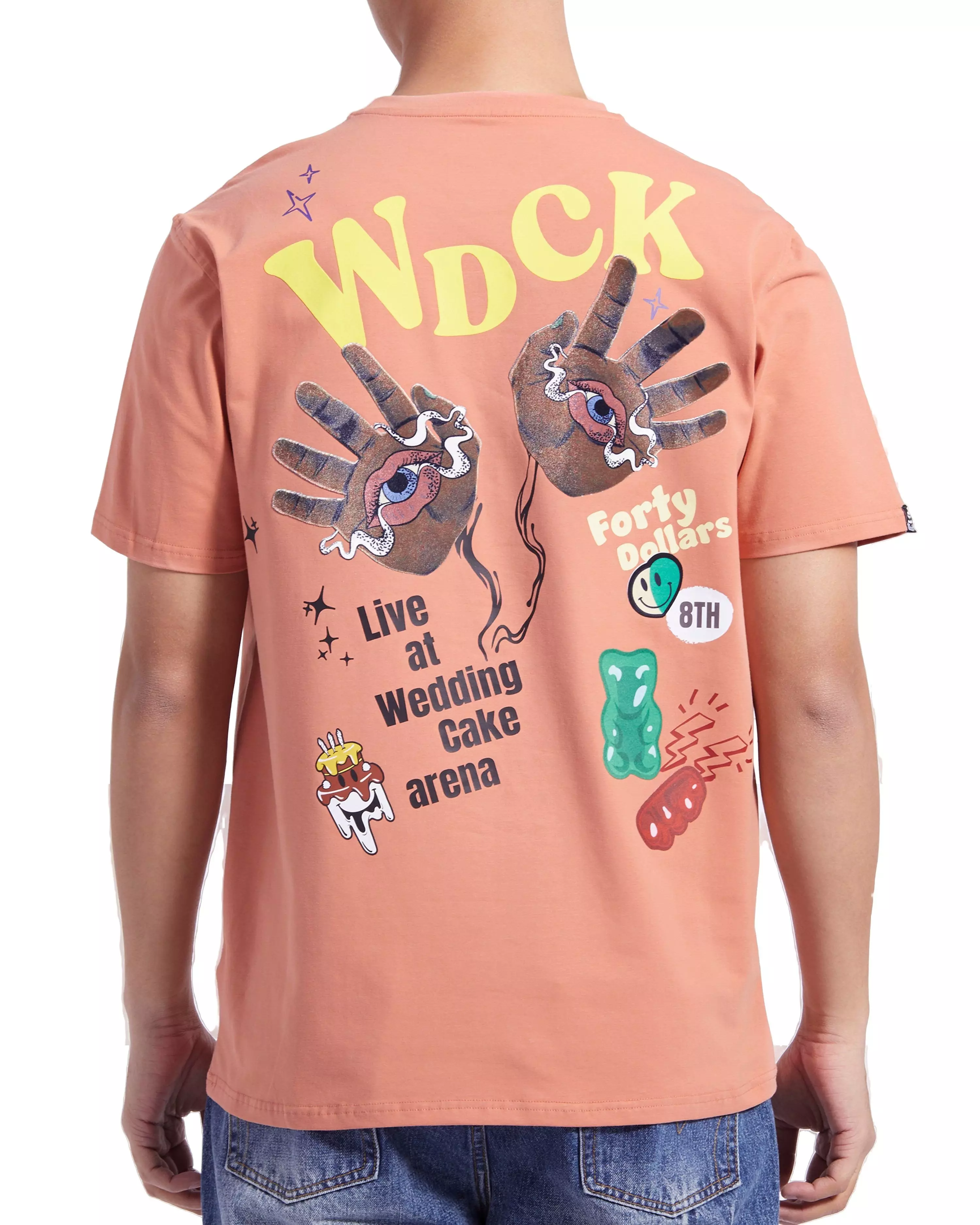 Wedding Cake Men's Put Your Hands Up Tee - SALMON