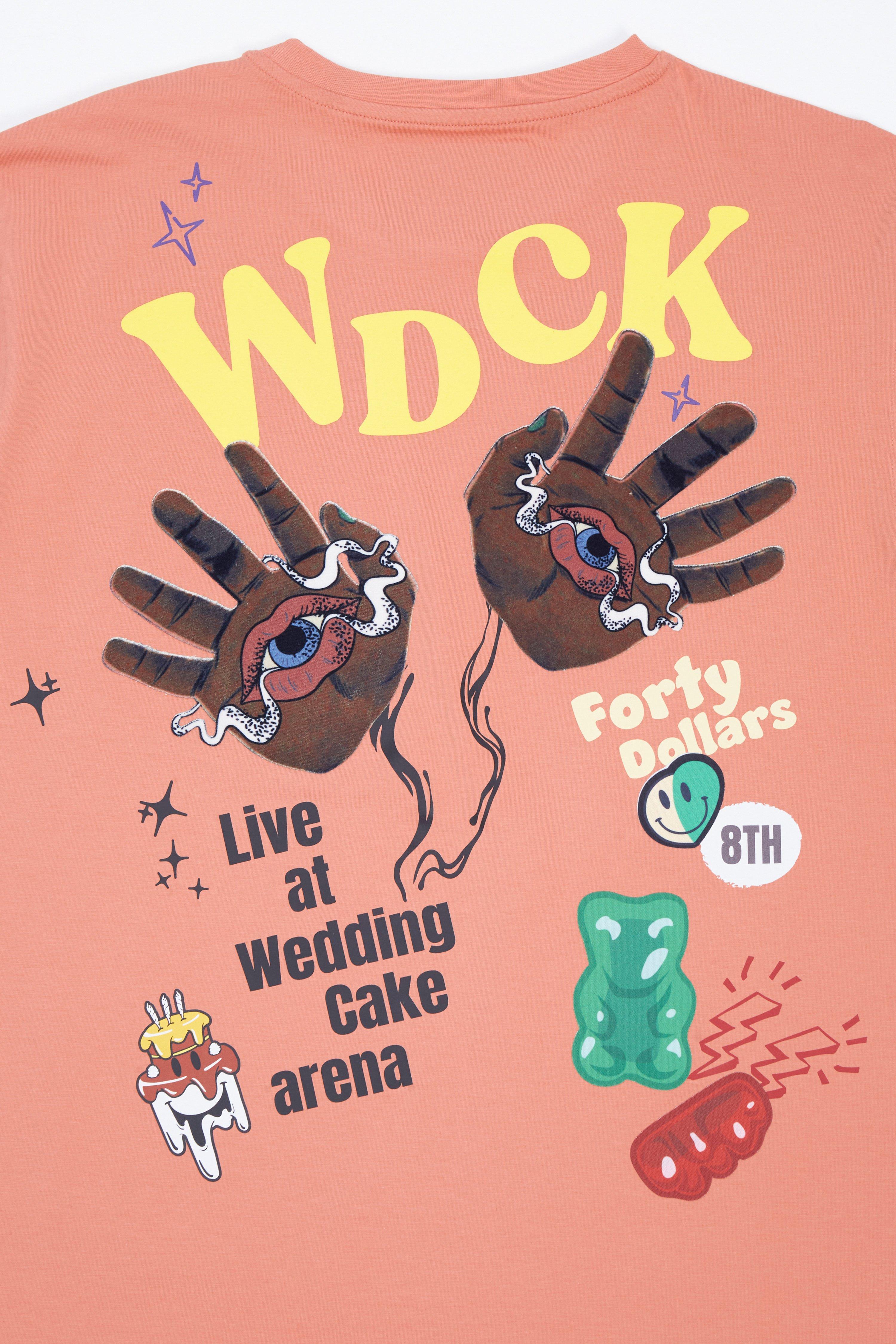 Wedding Cake Men's Put Your Hands Up Tee - SALMON Thumbnail View 6