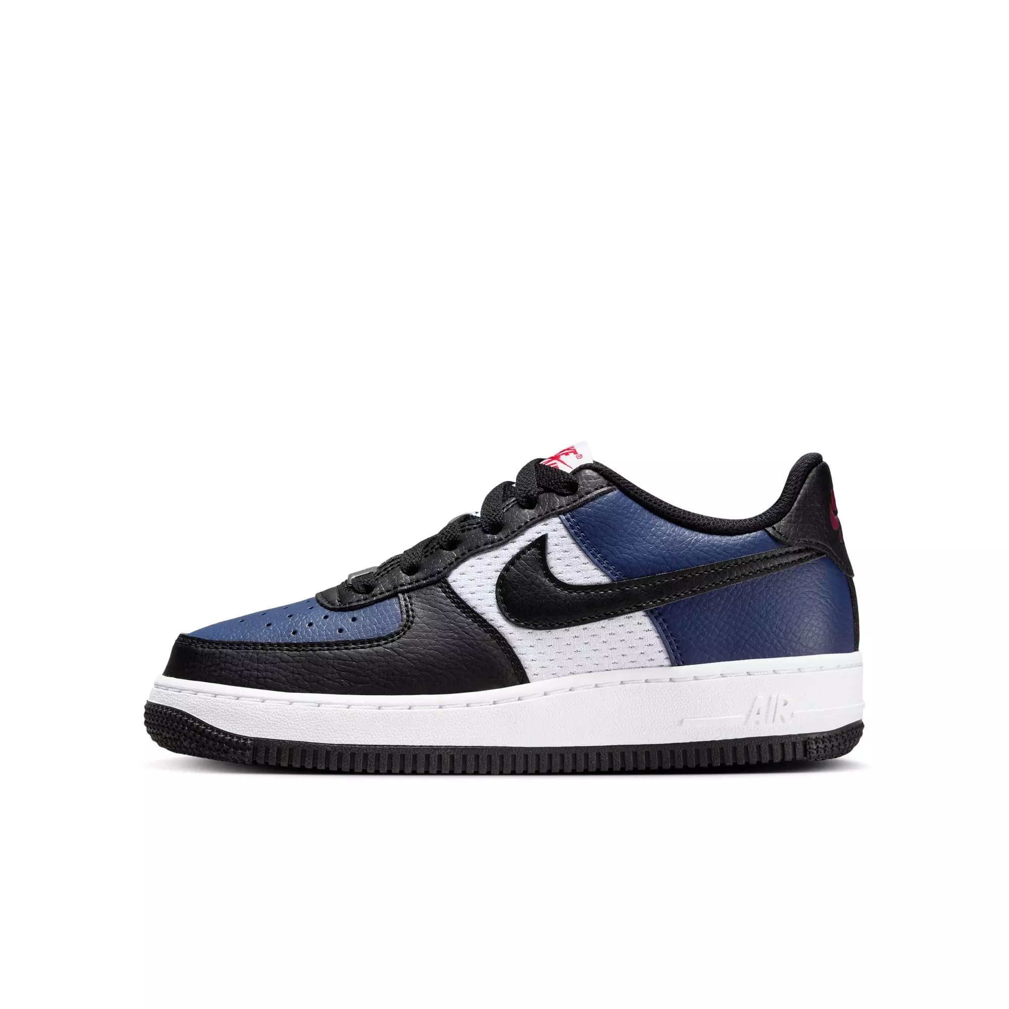 Nike Air Force 1 "Midnight Navy/Black/White/University Red" Grade School Boys' Shoe - NAVY/BLACK