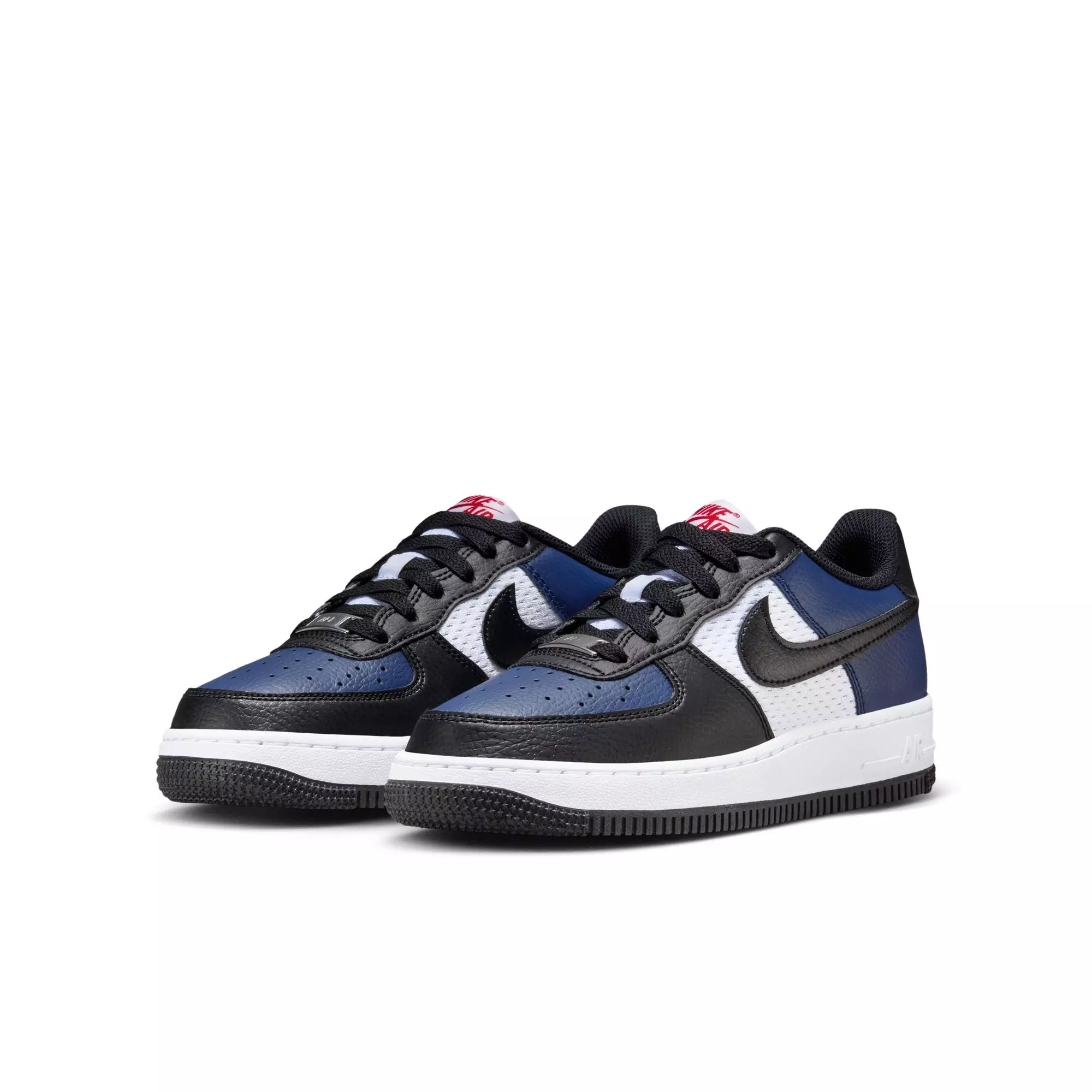 Nike Air Force 1 "Midnight Navy/Black/White/University Red" Grade School Boys' Shoe - NAVY/BLACK