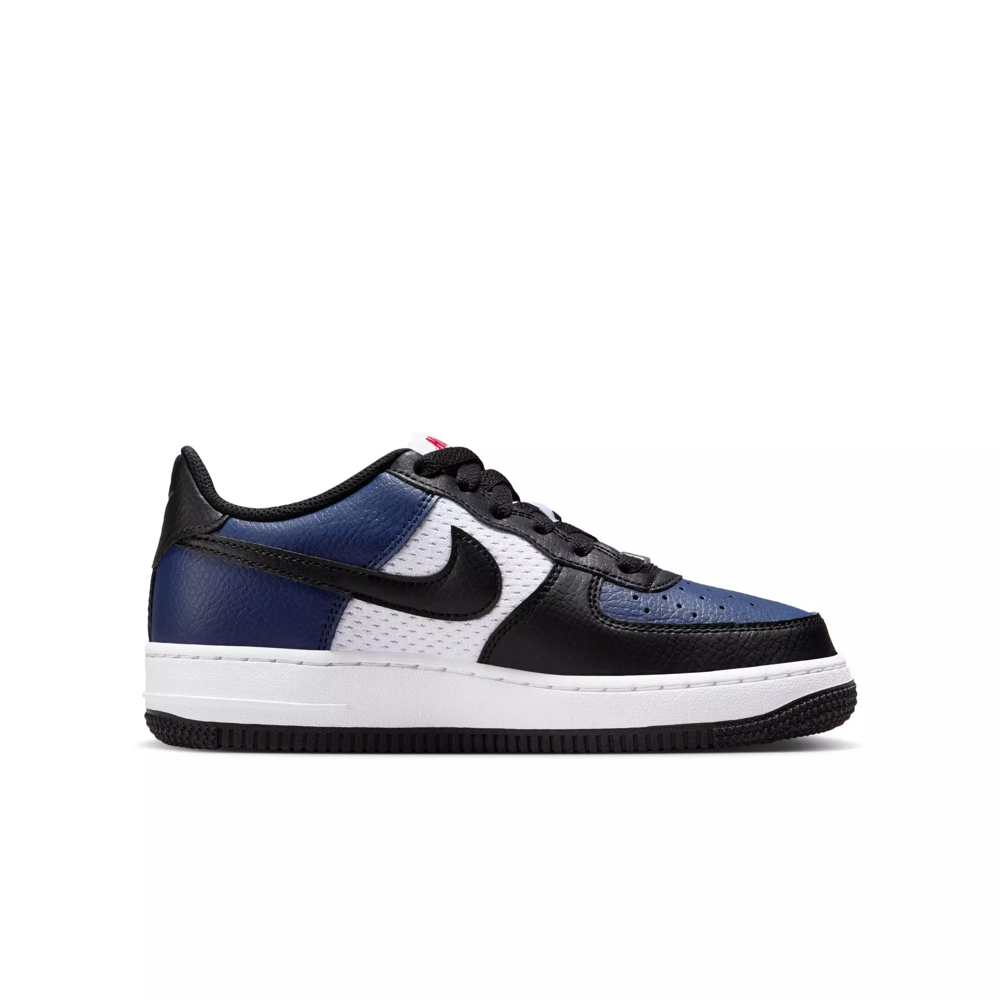 Nike Air Force 1 "Midnight Navy/Black/White/University Red" Grade School Boys' Shoe - NAVY/BLACK