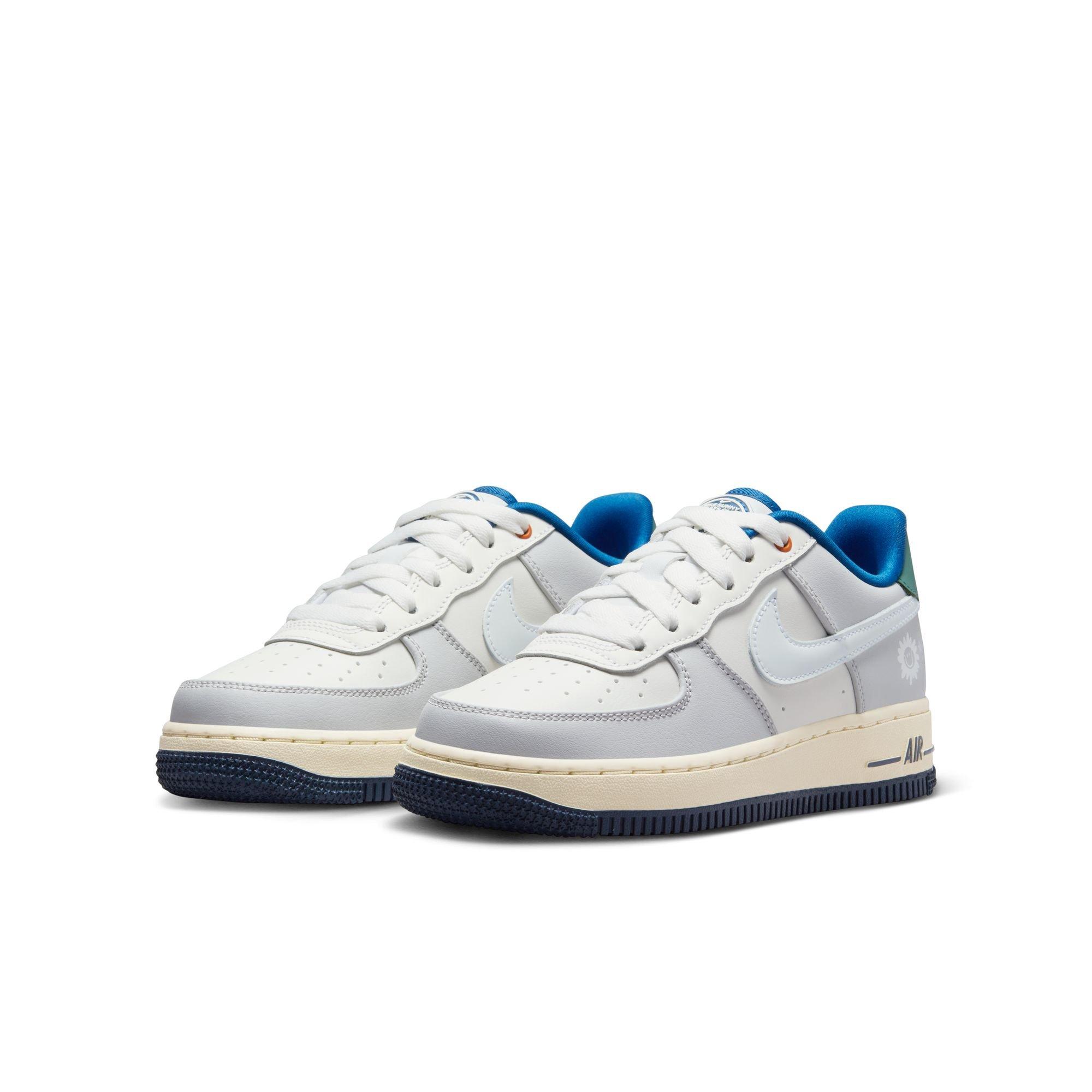 Nike Air Force 1 LV8 Grade School Boys' Sail/White/Coconut Milk/Thunder Blue Shoe