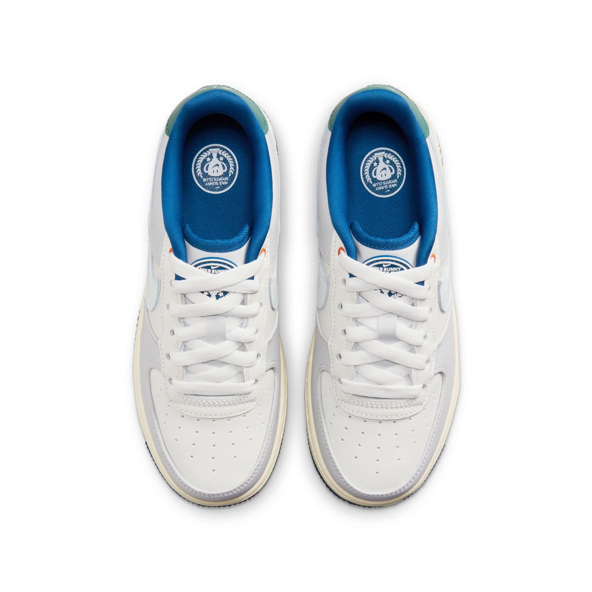 Nike Air Force 1 LV8 Grade School Boys' Sail/White/Coconut Milk/Thunder Blue Shoe