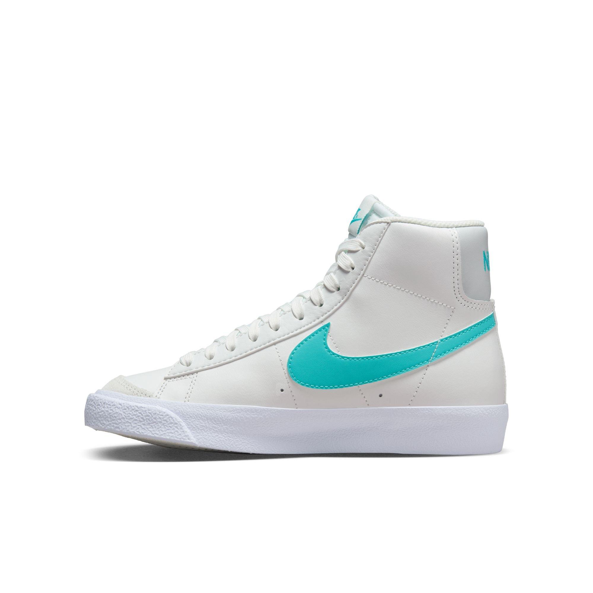 Nike Blazer Mid '77 "Summit White/Dusty Cactus/White" Grade School Boys' Shoe - WHITE/GREEN Thumbnail View 4