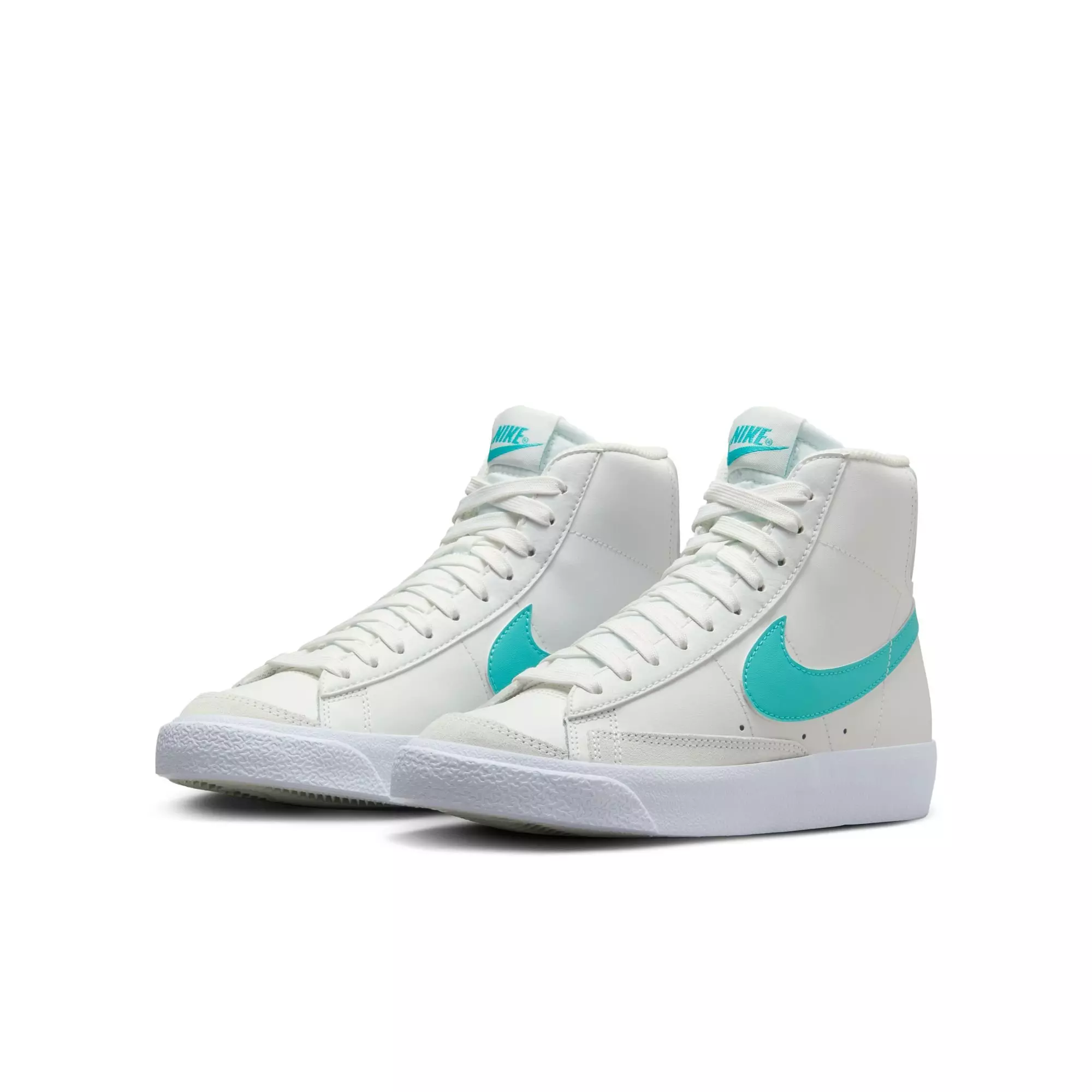 Nike Blazer Mid '77 "Summit White/Dusty Cactus/White" Grade School Boys' Shoe - WHITE/GREEN