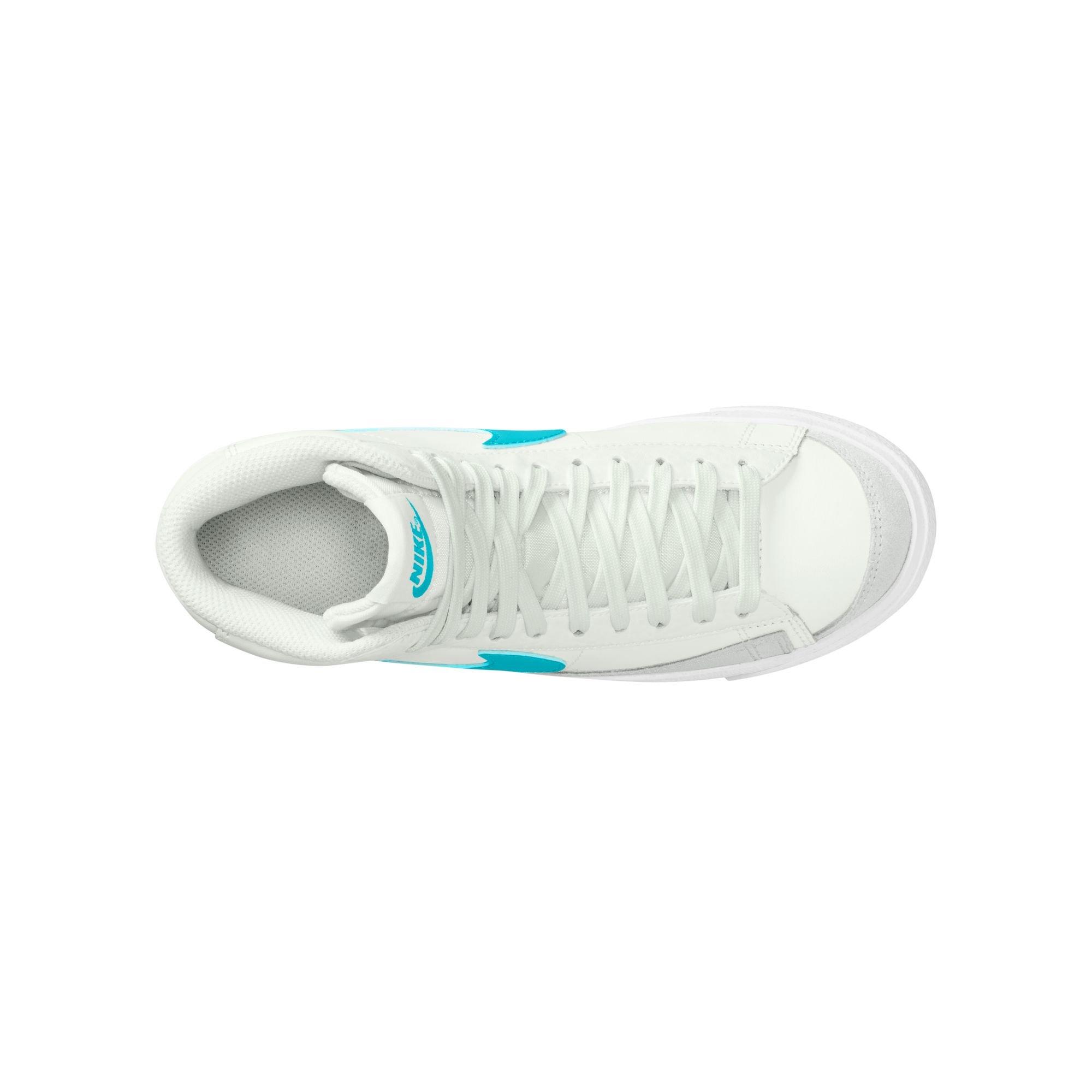 Nike Blazer Mid '77 "Summit White/Dusty Cactus/White" Grade School Boys' Shoe - WHITE/GREEN Thumbnail View 7
