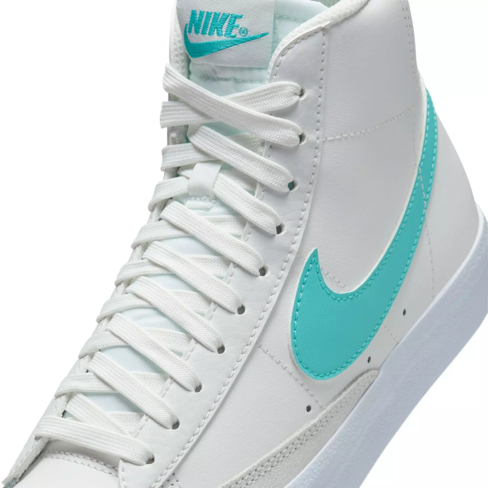 Nike Blazer Mid '77 "Summit White/Dusty Cactus/White" Grade School Boys' Shoe - WHITE/GREEN