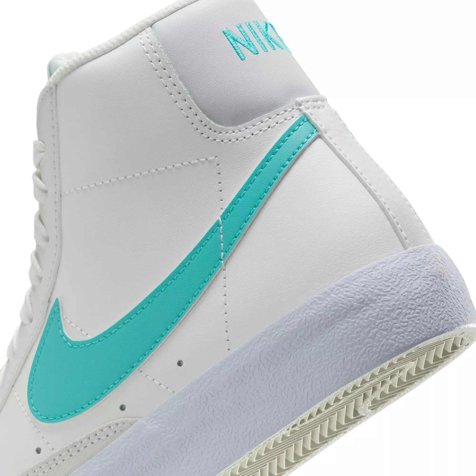 Nike Blazer Mid '77 "Summit White/Dusty Cactus/White" Grade School Boys' Shoe - WHITE/GREEN