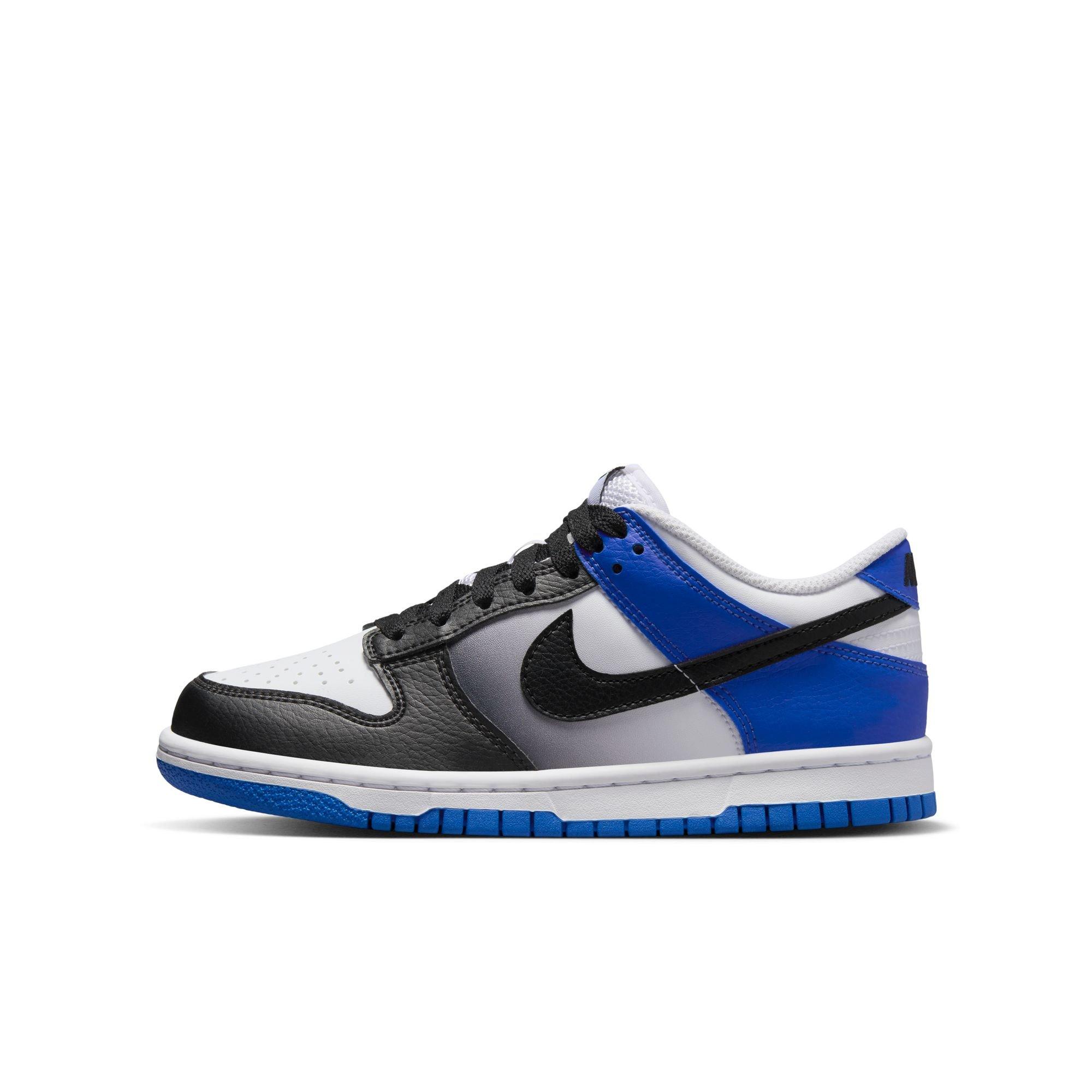 Nike Dunk Low "Game Royal/Black/White" Grade School Boys' Shoe - BLACK/WHITE/ROYAL Thumbnail View 3