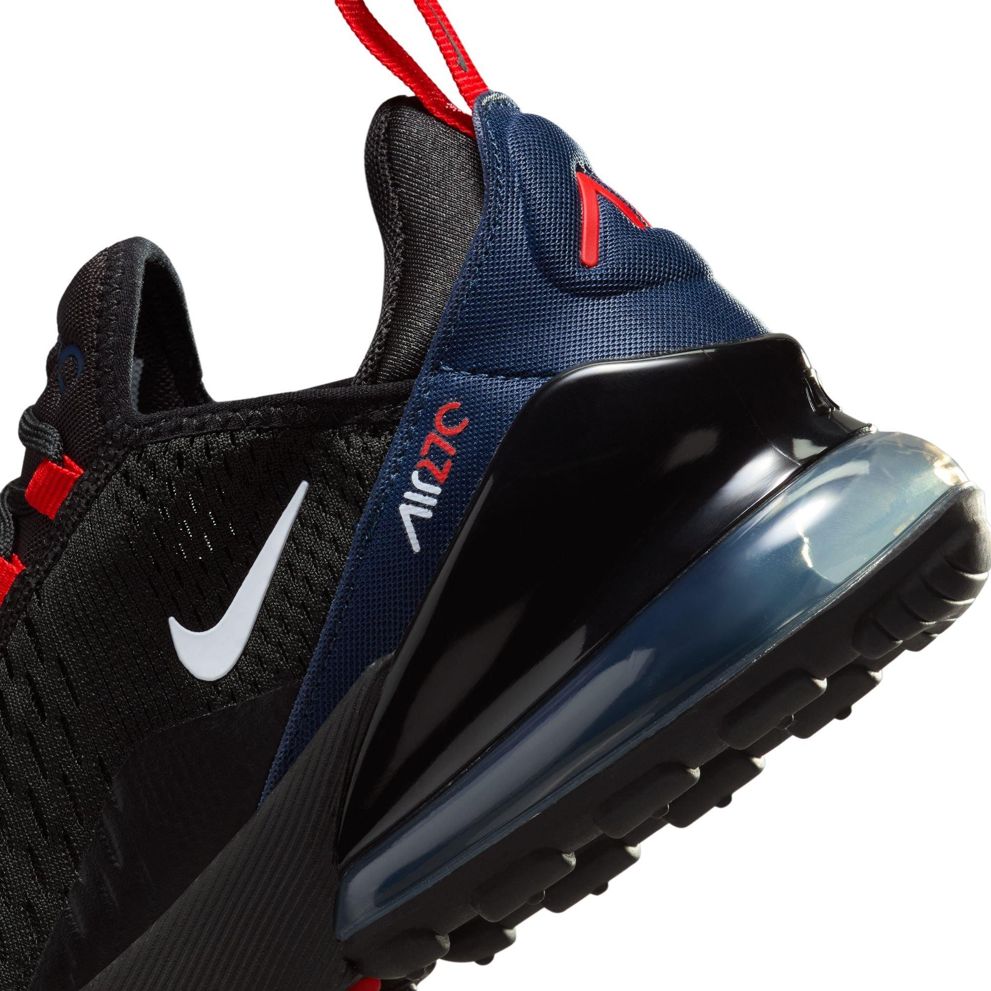 Nike air max 270 black/white/red grade school kids' shoe hotsell