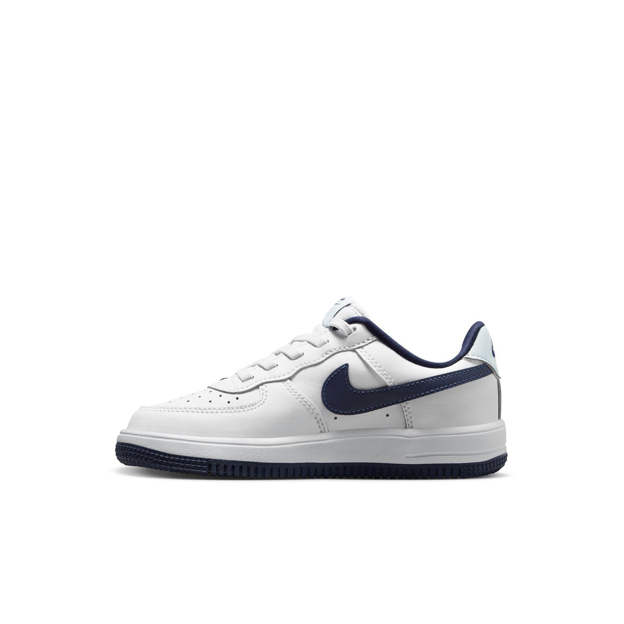 Nike Air Force 1 Low EasyOn Preschool Boys' White/Midnight Navy/Football Grey Shoe