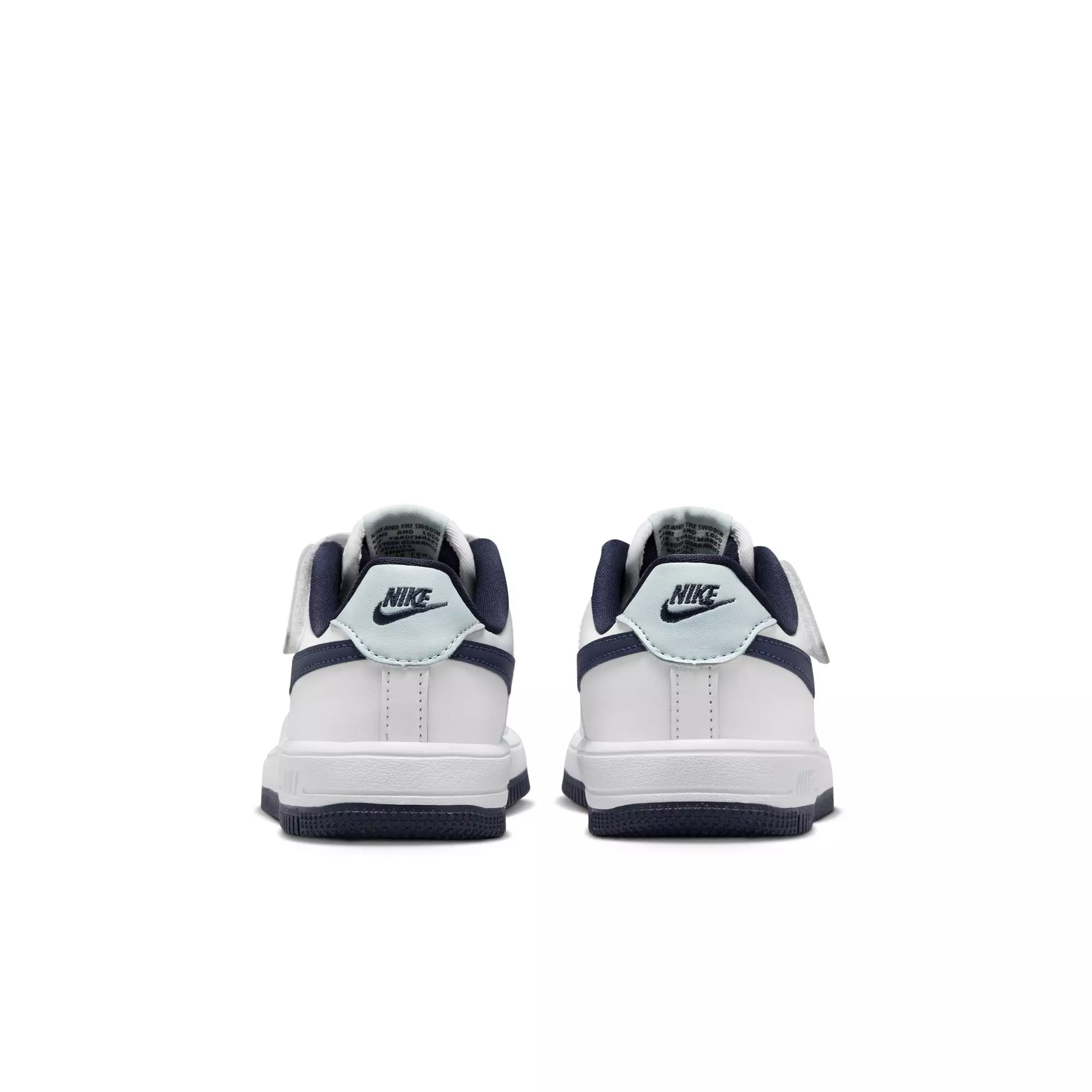 Nike Air Force 1 Low EasyOn "White/Midnight Navy/Football Grey" Preschool Boys' Shoe - WHITE/NAVY