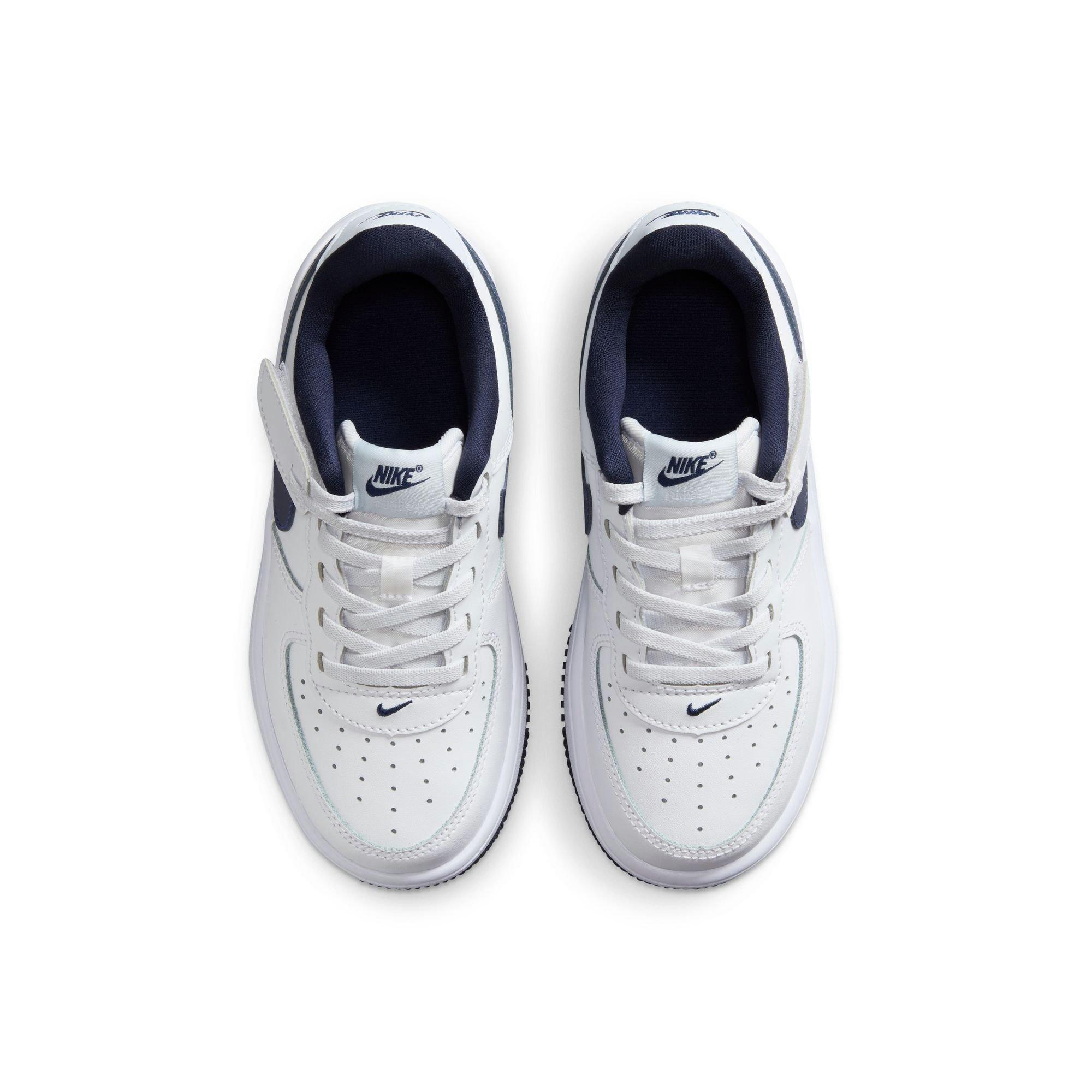 Nike Air Force 1 Low EasyOn Preschool Boys' White/Midnight Navy/Football Grey Shoe