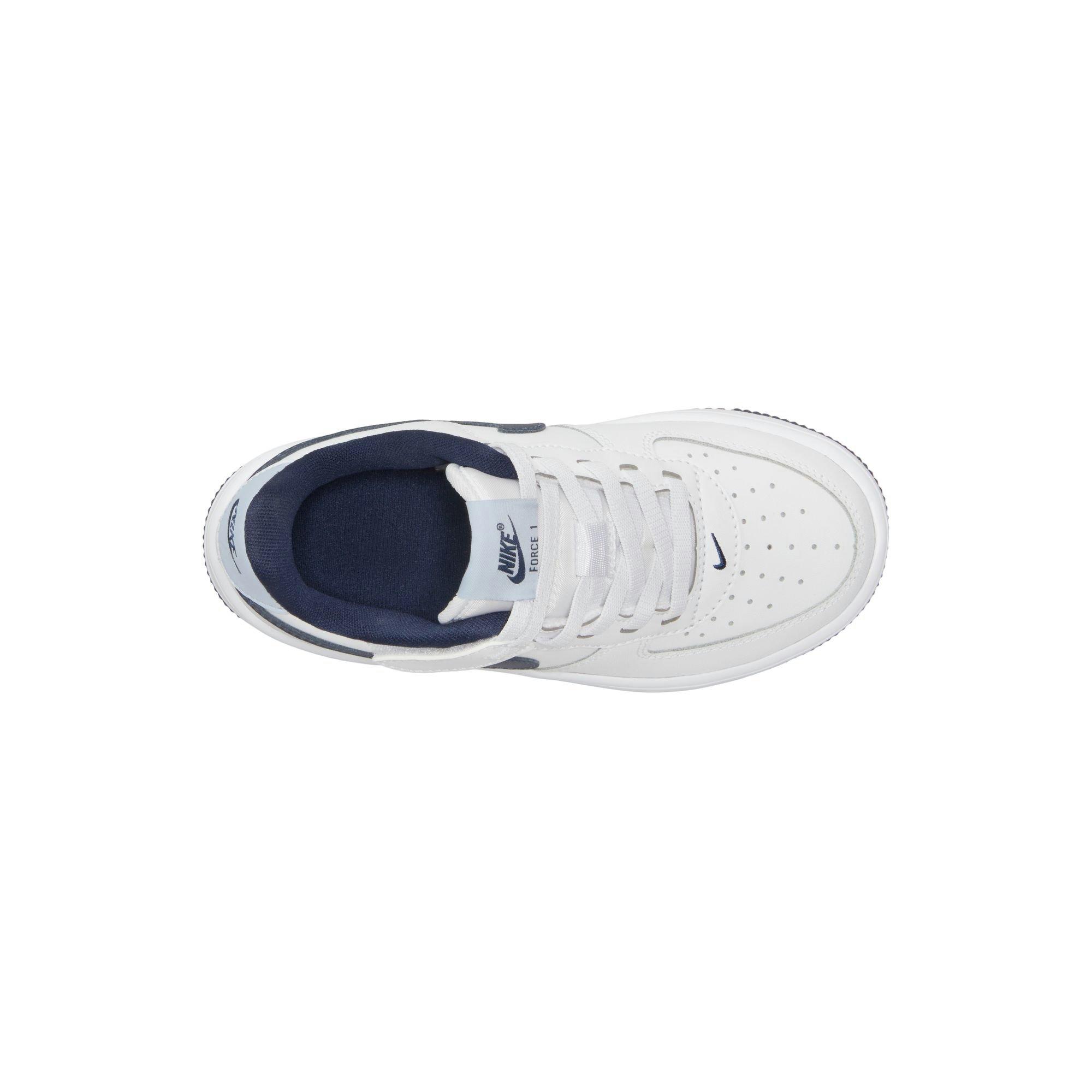 Nike Air Force 1 Low EasyOn Preschool Boys' White/Midnight Navy/Football Grey Shoe