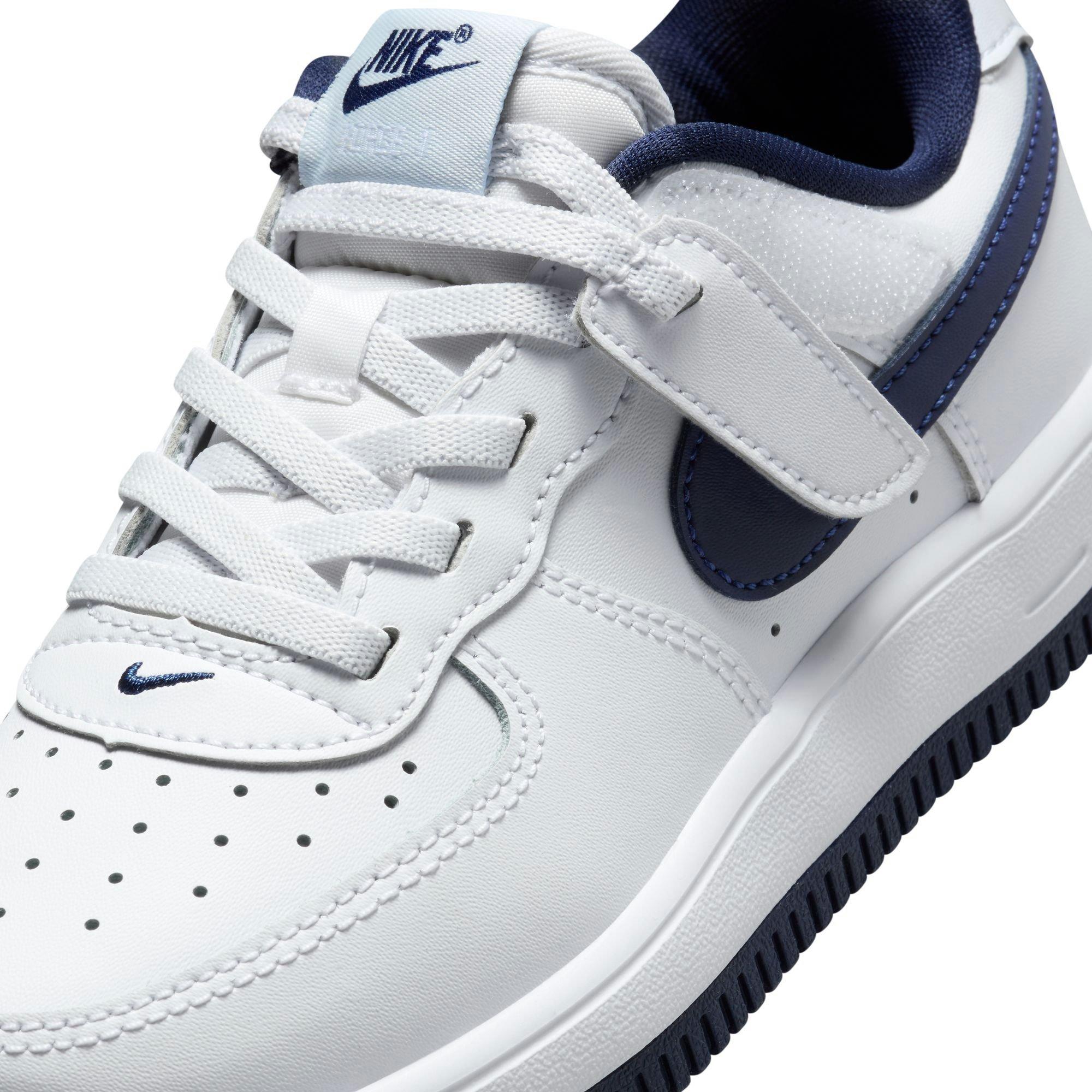 Nike Air Force 1 Low EasyOn Preschool Boys' White/Midnight Navy/Football Grey Shoe