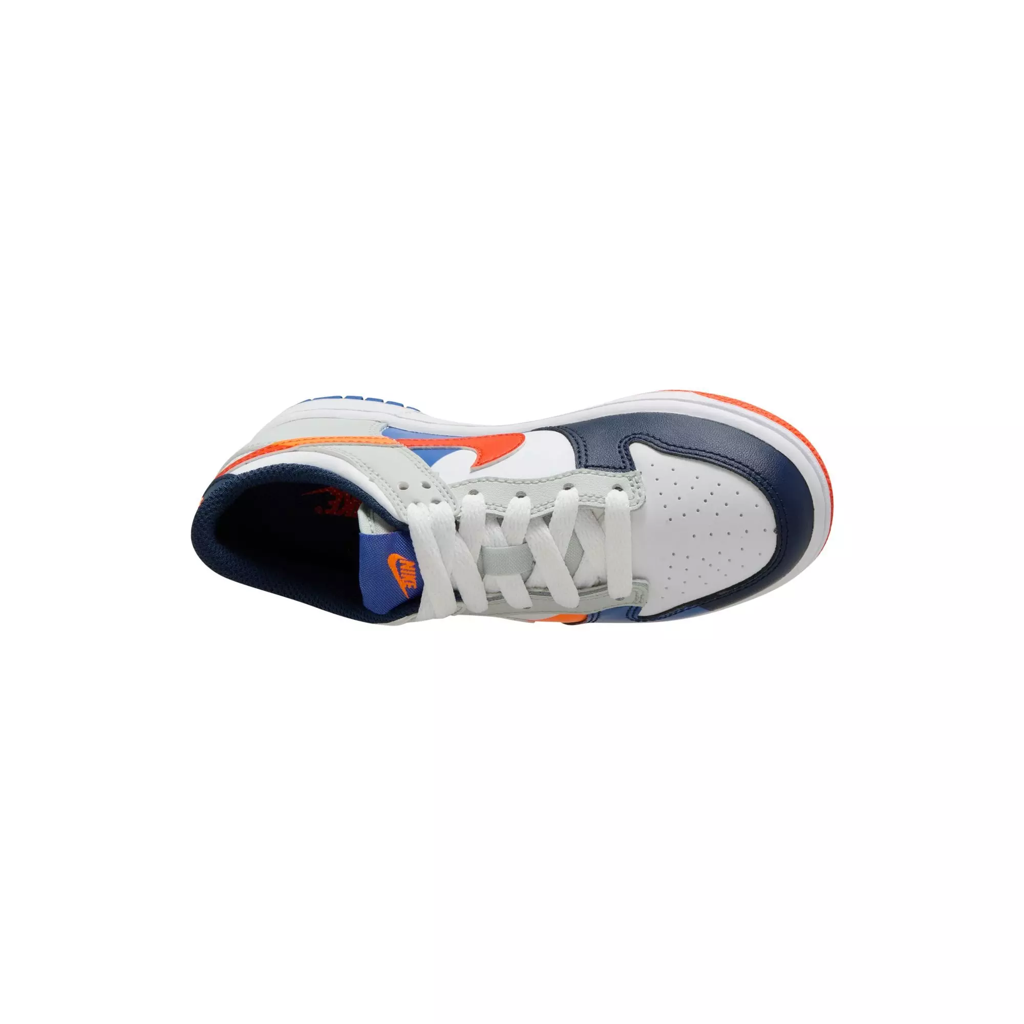 Nike Dunk Low SE "White/Light Silver/Midnight Navy" Preschool Kids' Shoe - WHITE/MULTI