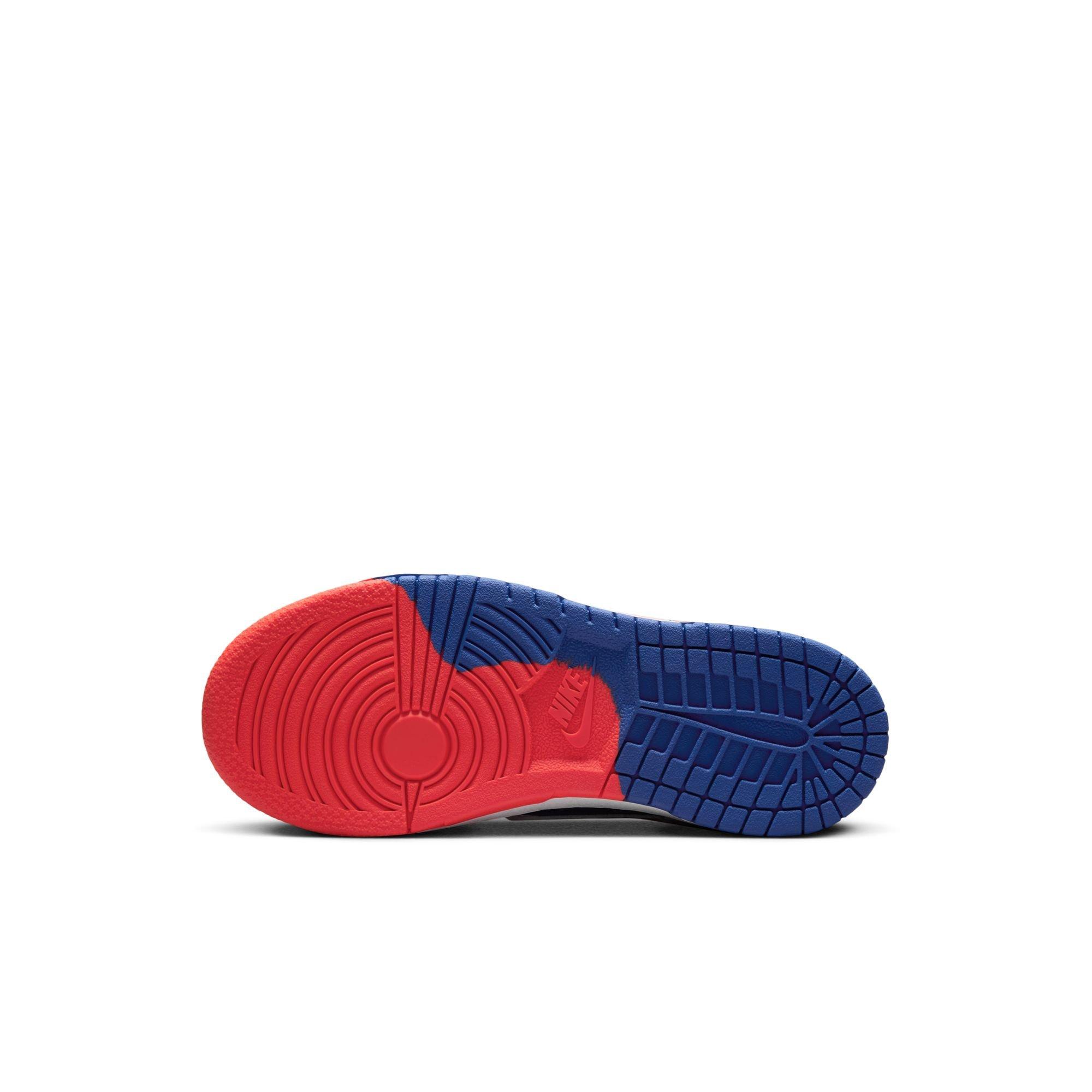 Nike Dunk Low SE Preschool Kids' "White/Light Silver/Midnight Navy" Shoe