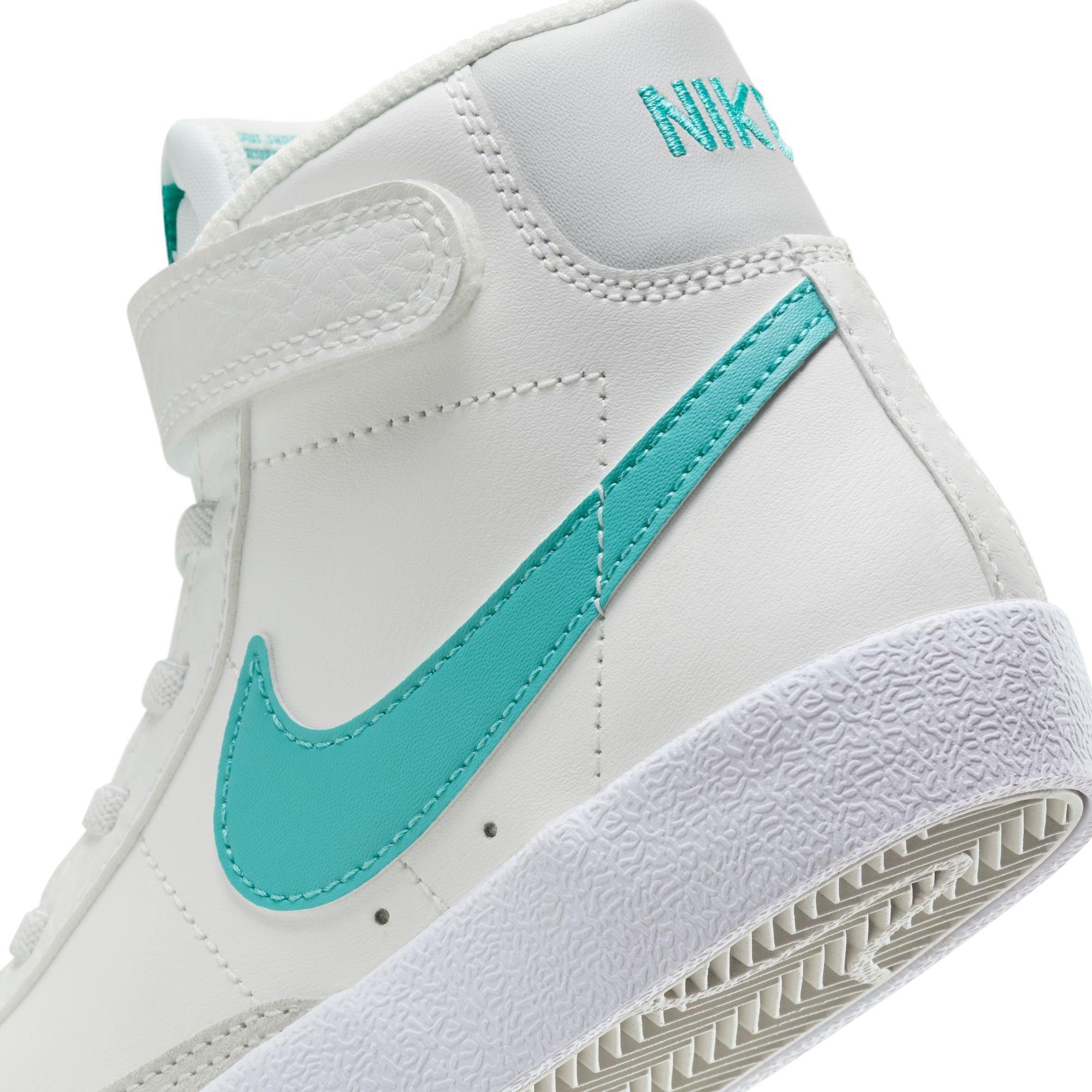 Nike White and Teal High-Top Sneakers Air Jordan Women main image 4