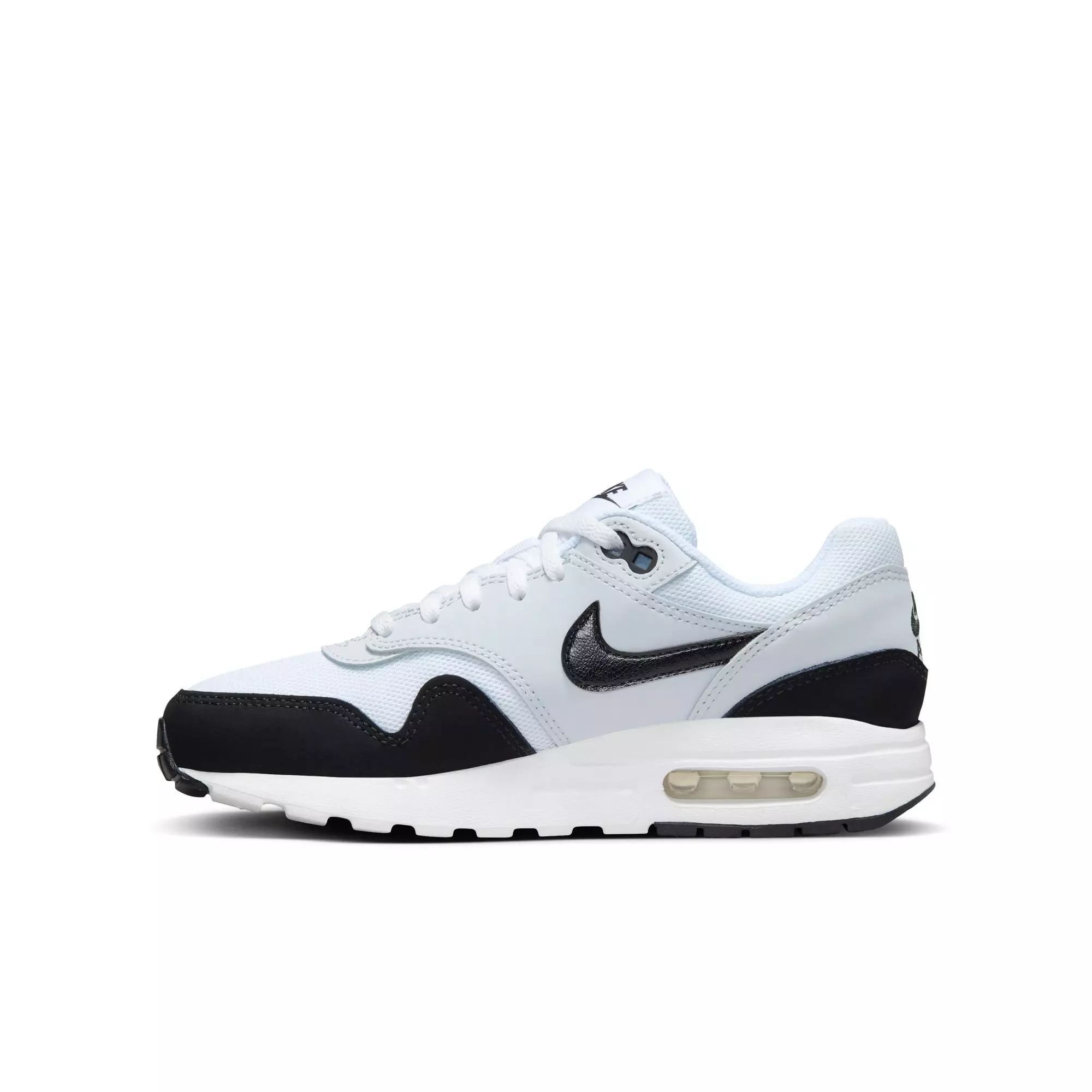 Nike Air Max 1 "White/Black/Pure Platinum" Preschool Boys' Shoe - WHITE