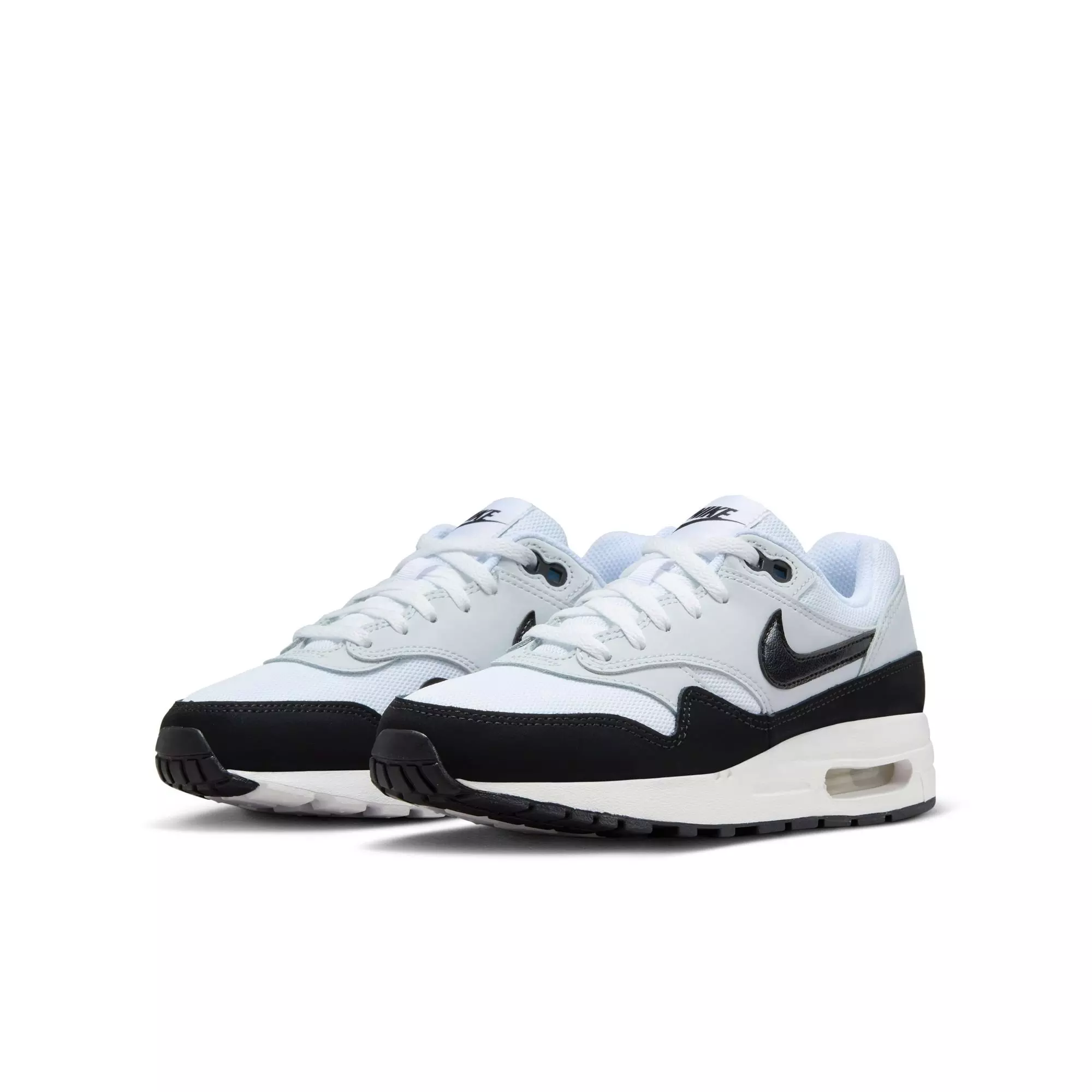 Nike Air Max 1 "White/Black/Pure Platinum" Preschool Boys' Shoe - WHITE