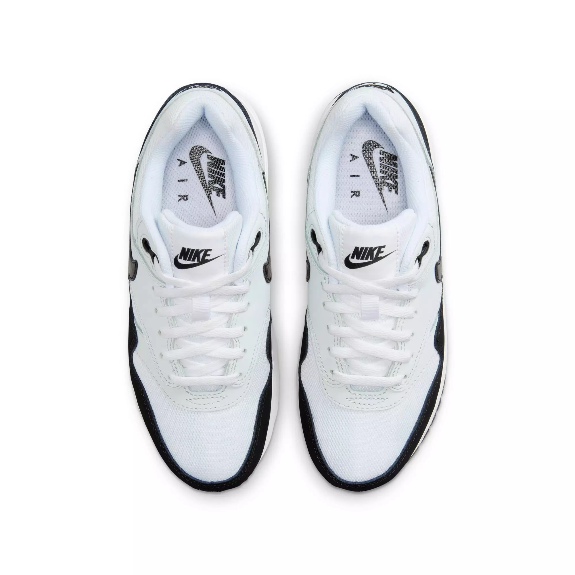 Nike Air Max 1 "White/Black/Pure Platinum" Preschool Boys' Shoe - WHITE