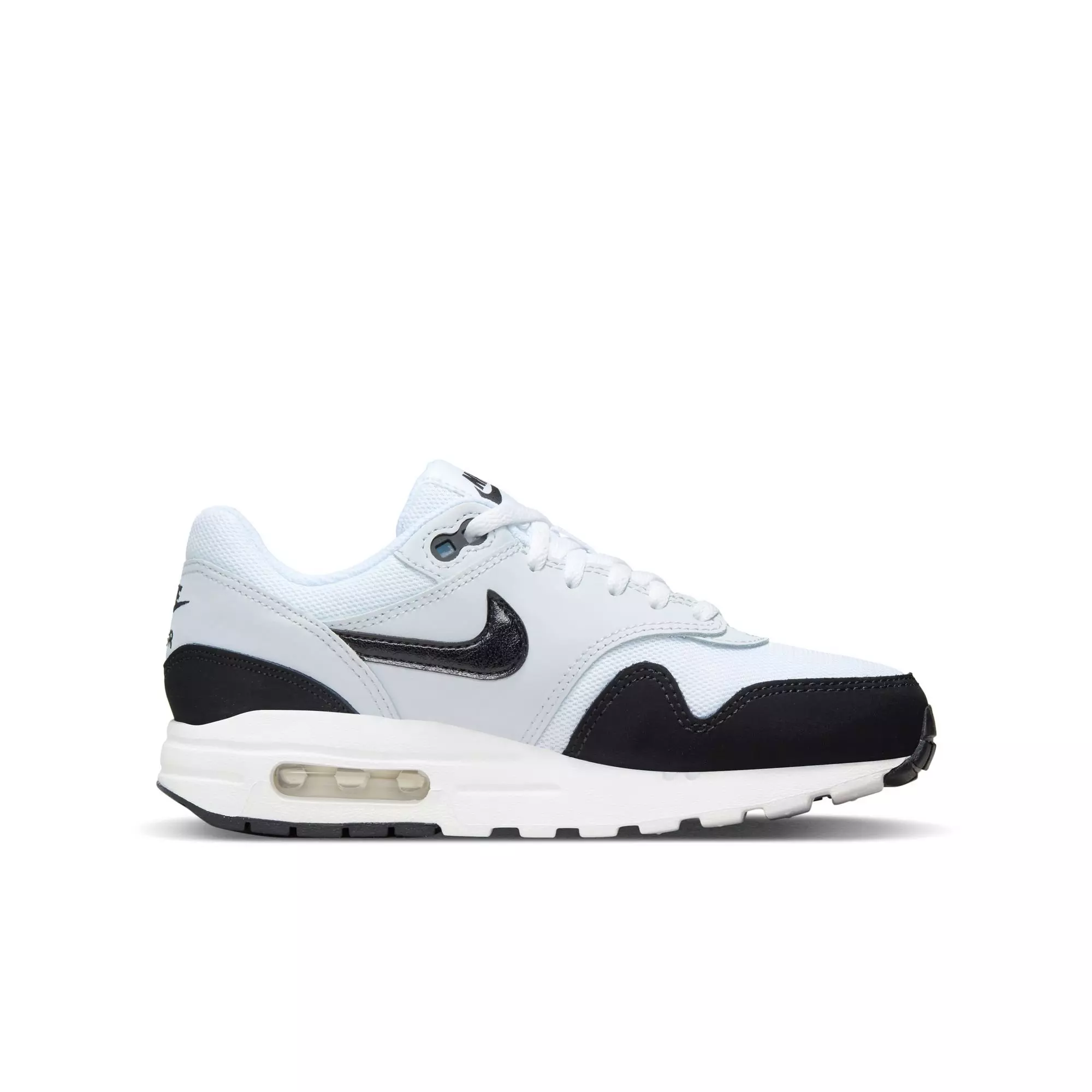 Nike Air Max 1 "White/Black/Pure Platinum" Preschool Boys' Shoe - WHITE